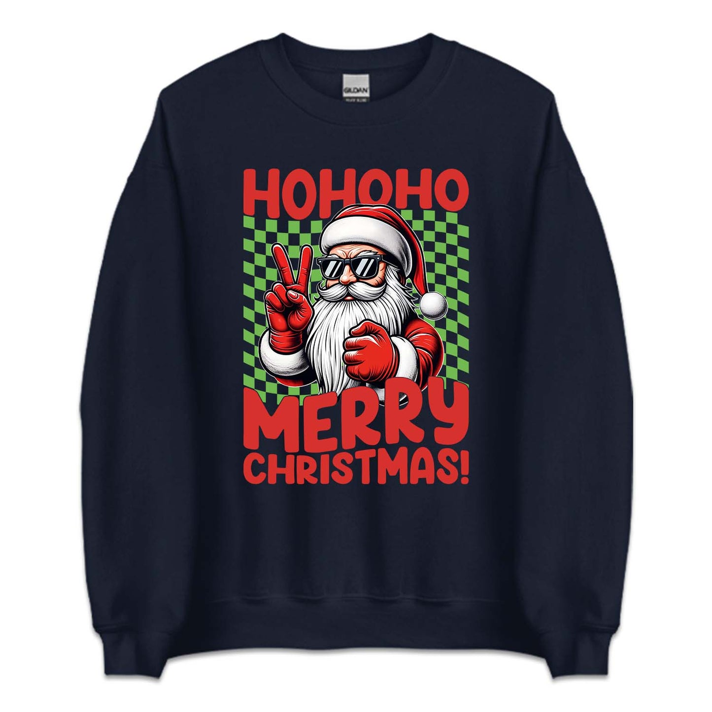 Ho Ho Ho Merry Christmas Santa Claus Peace Sign Xmas | PRODUCT CODE: SNTMKNGPEC