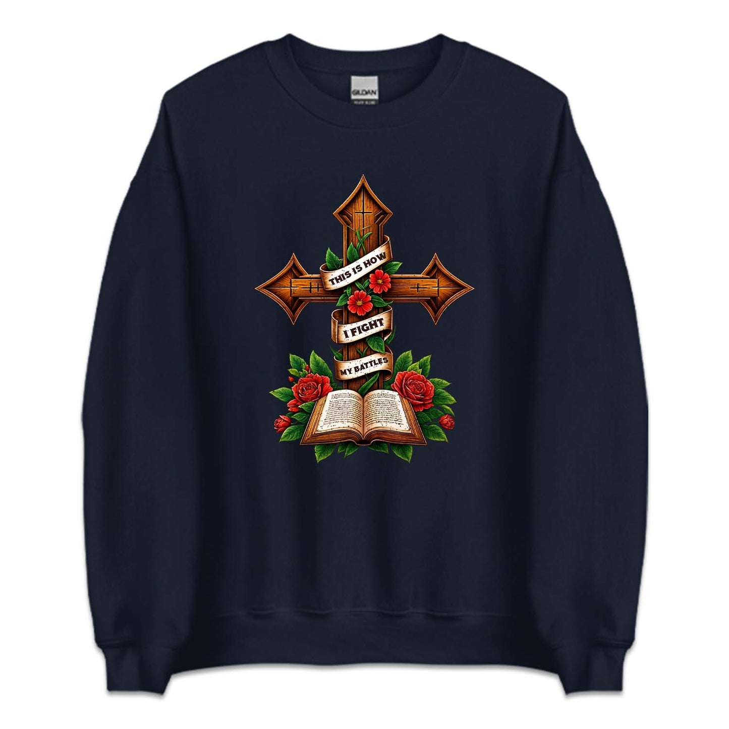 This Is How I Fight My Battles Religious Cross and Bible | PRODUCT CODE: THSOWGFTM