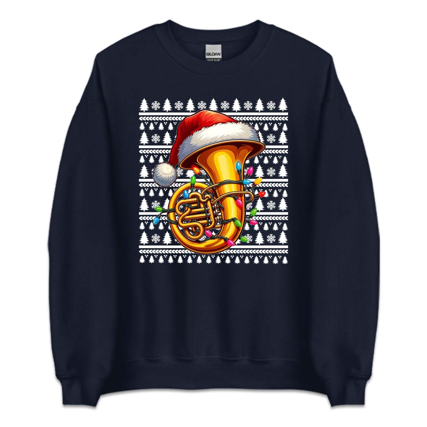 Festive Tuba Christmas Musical Holiday Cheerful Xmas Tuba Musician | PRODUCT CODE: FTCBIUCHRML