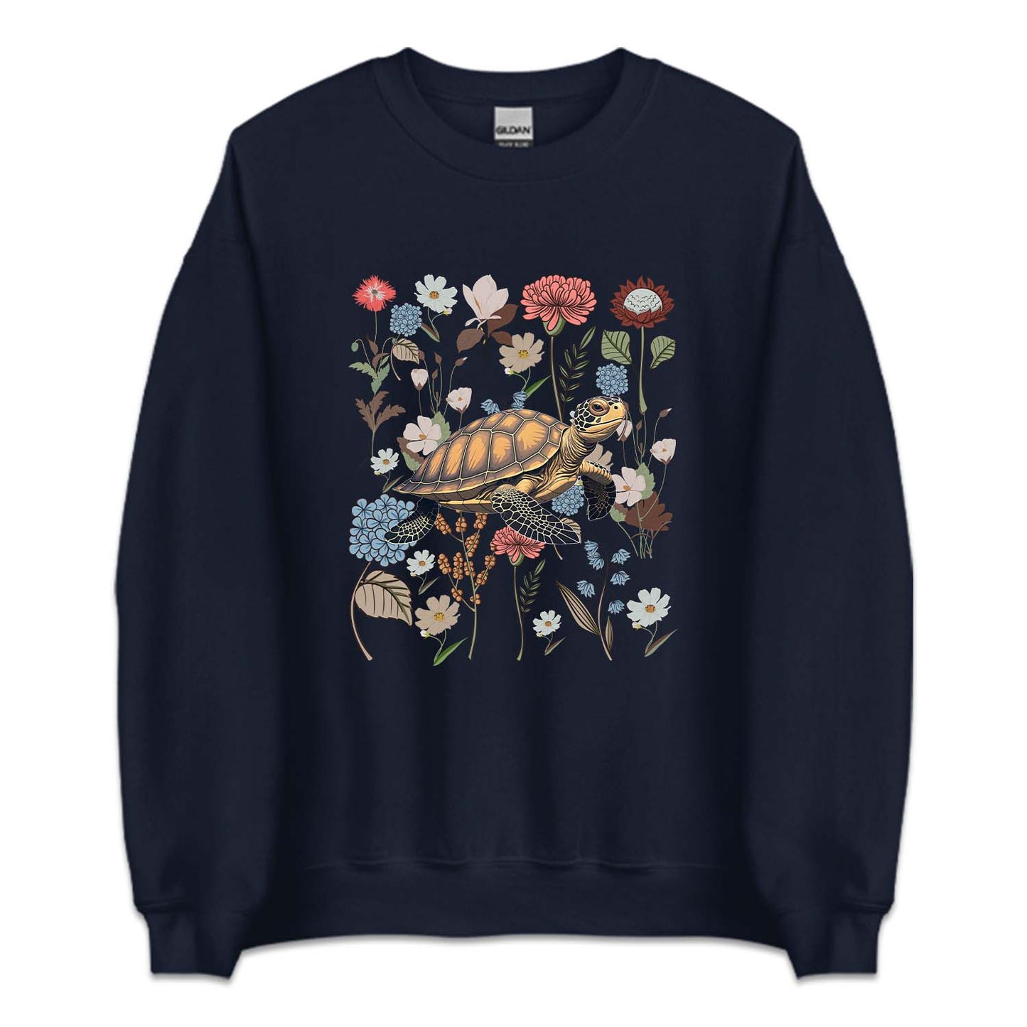 Vintage Floral Sea Turtle | PRODUCT CODE: VGTFLOSERT