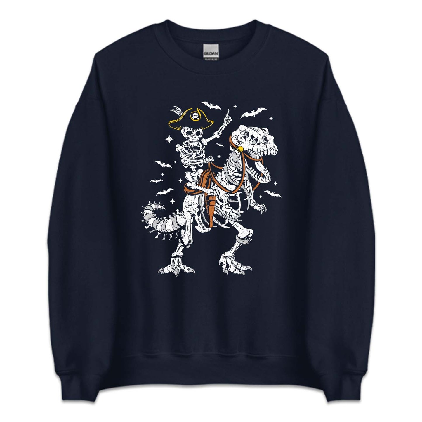 Halloween Pirate Skeleton Riding Dinosaur Funny Trex Pirate | PRODUCT CODE: HLDNSPRTXRS