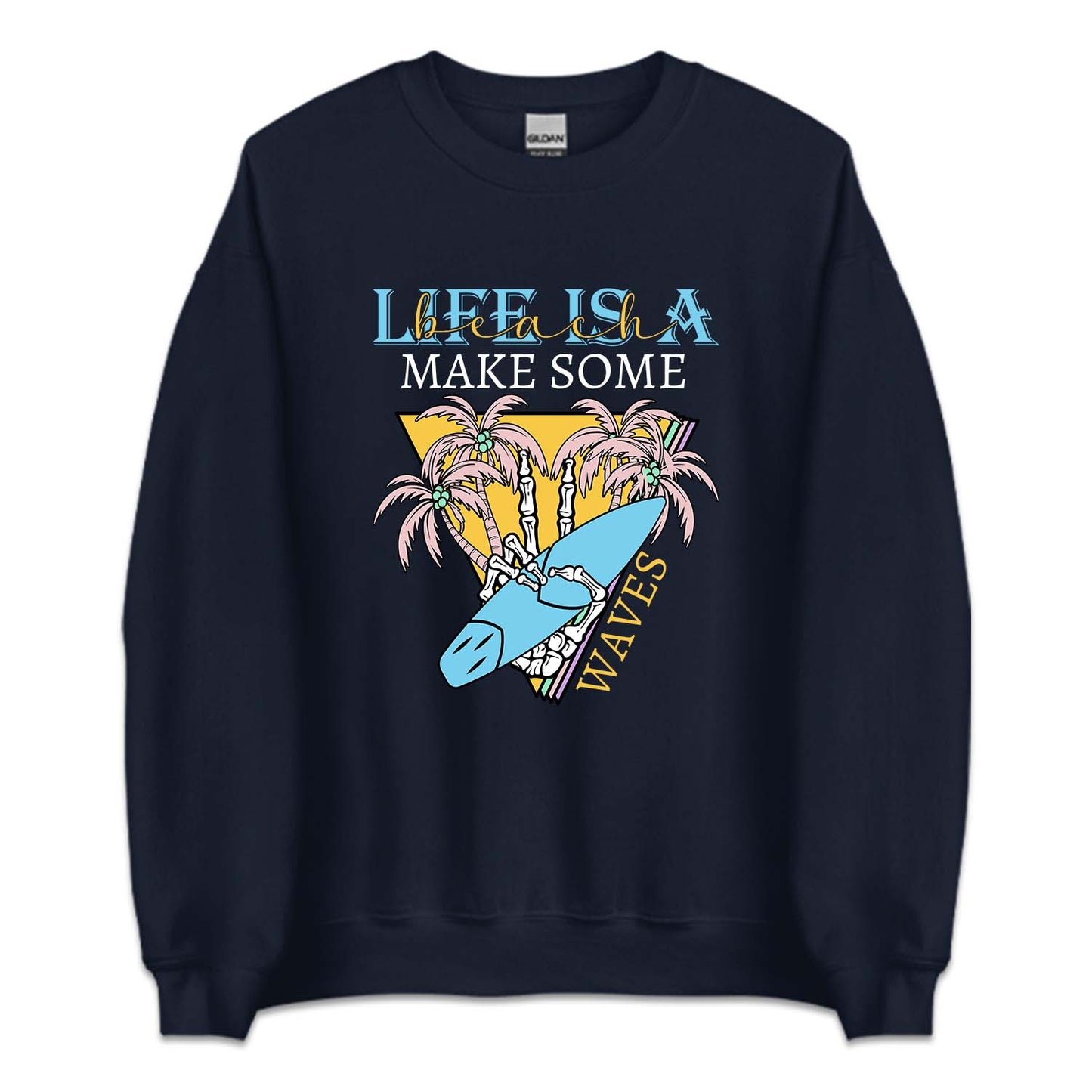Life is a Beach Make Some Waves Surfing Skeleton | PRODUCT CODE: LFSABCHMK