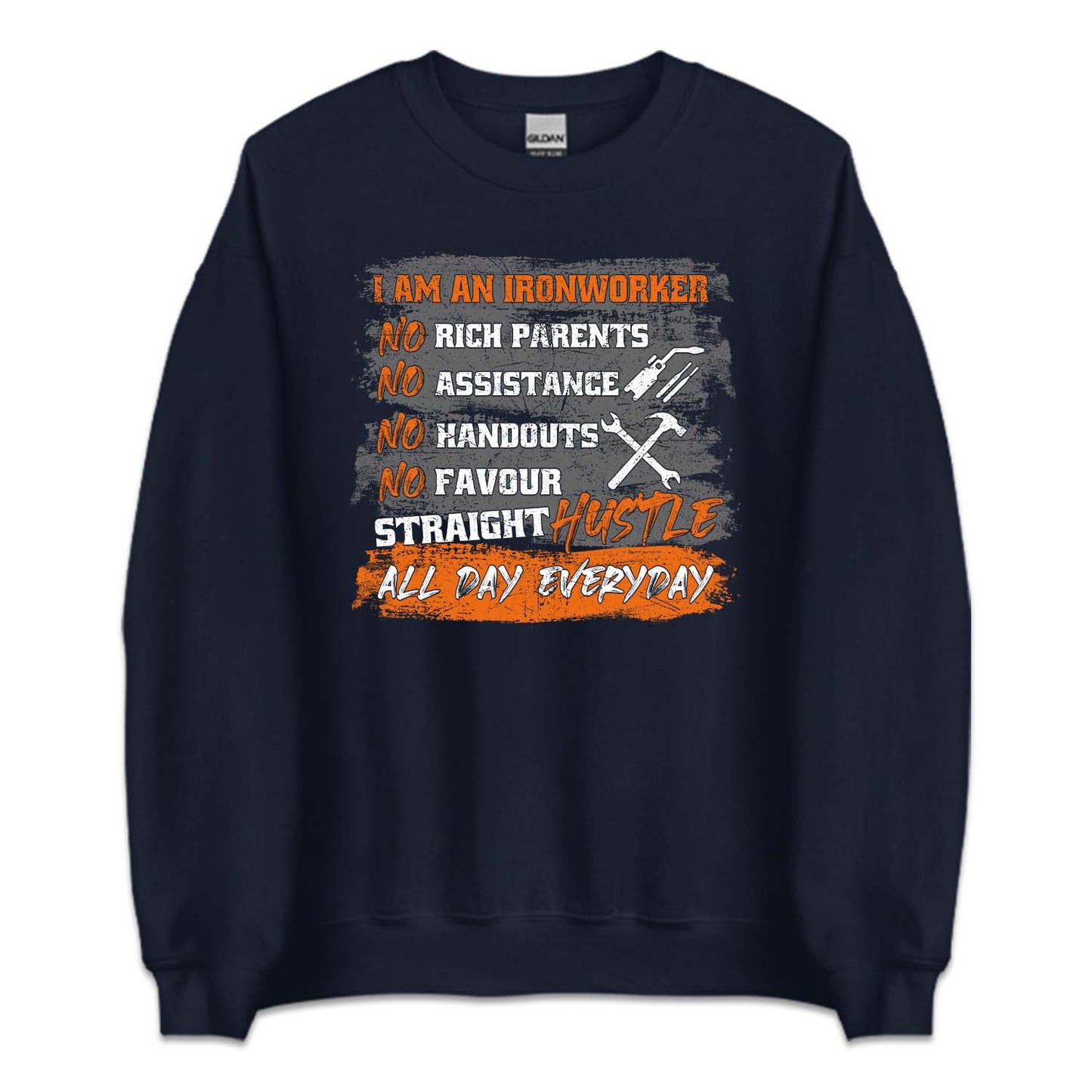 Ironworker Hustle No Handouts Hardworking Labor Day | PRODUCT CODE: NRCHPTNHSL
