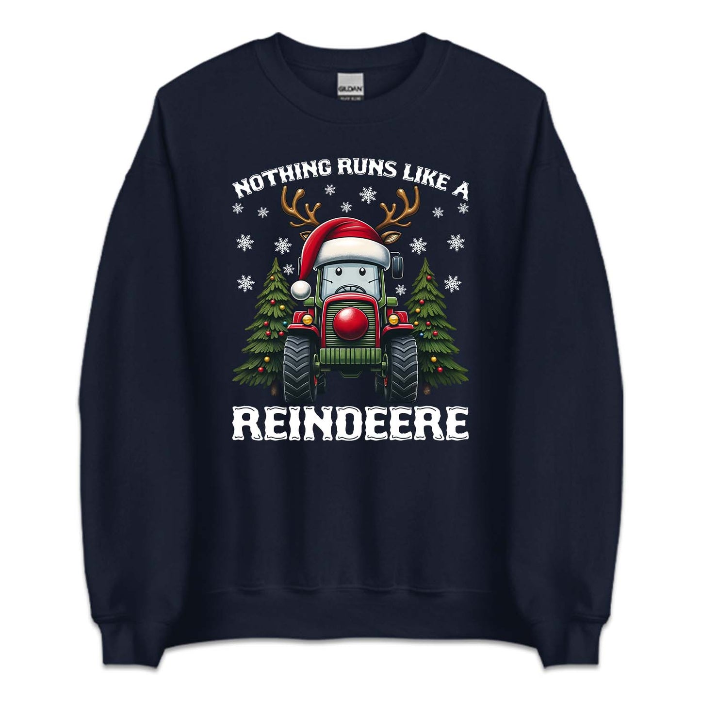 Reindeer Tractor Christmas Nothing Runs Like Reindeer Xmas Farming | PRODUCT CODE: RNDRTRCHMG