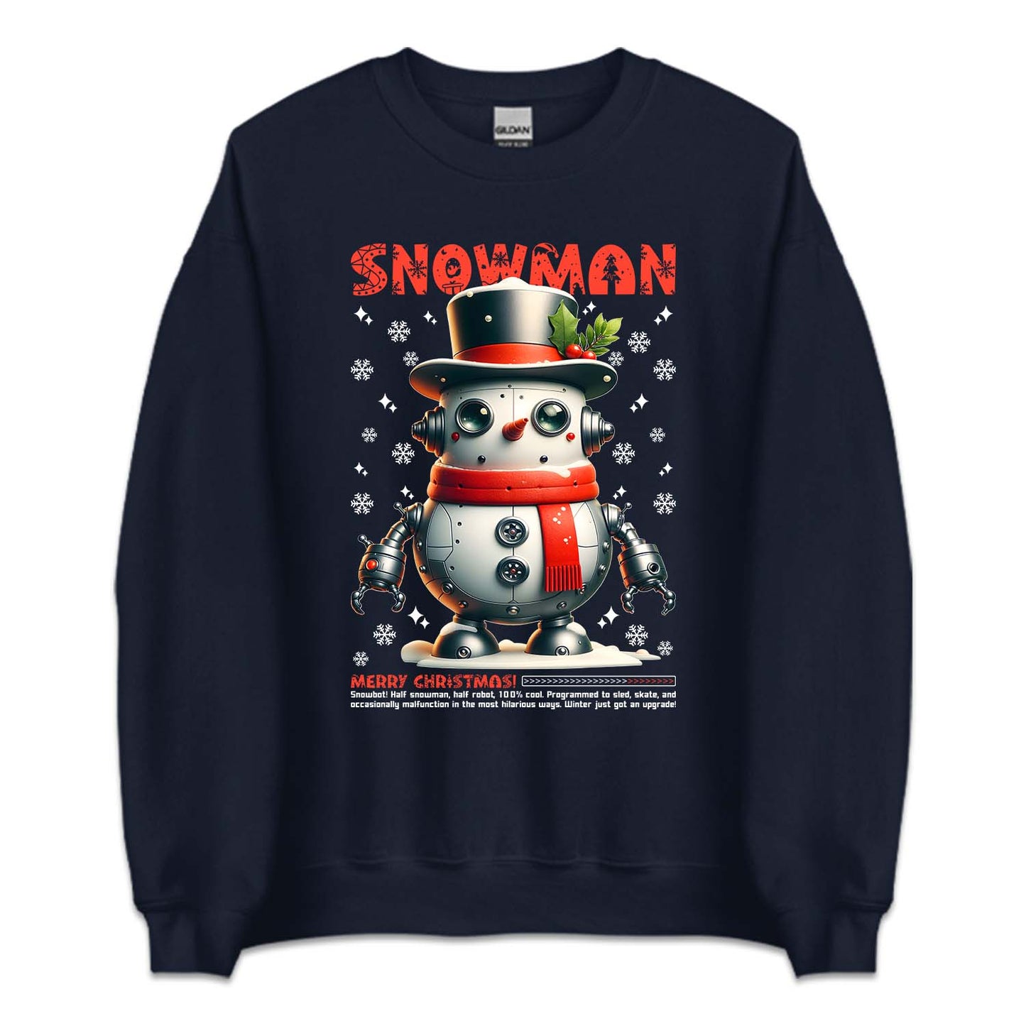 Robotic Snowman Merry Christmas Futuristic Xmas Robot Snowman | PRODUCT CODE: RBTCSNMWRY