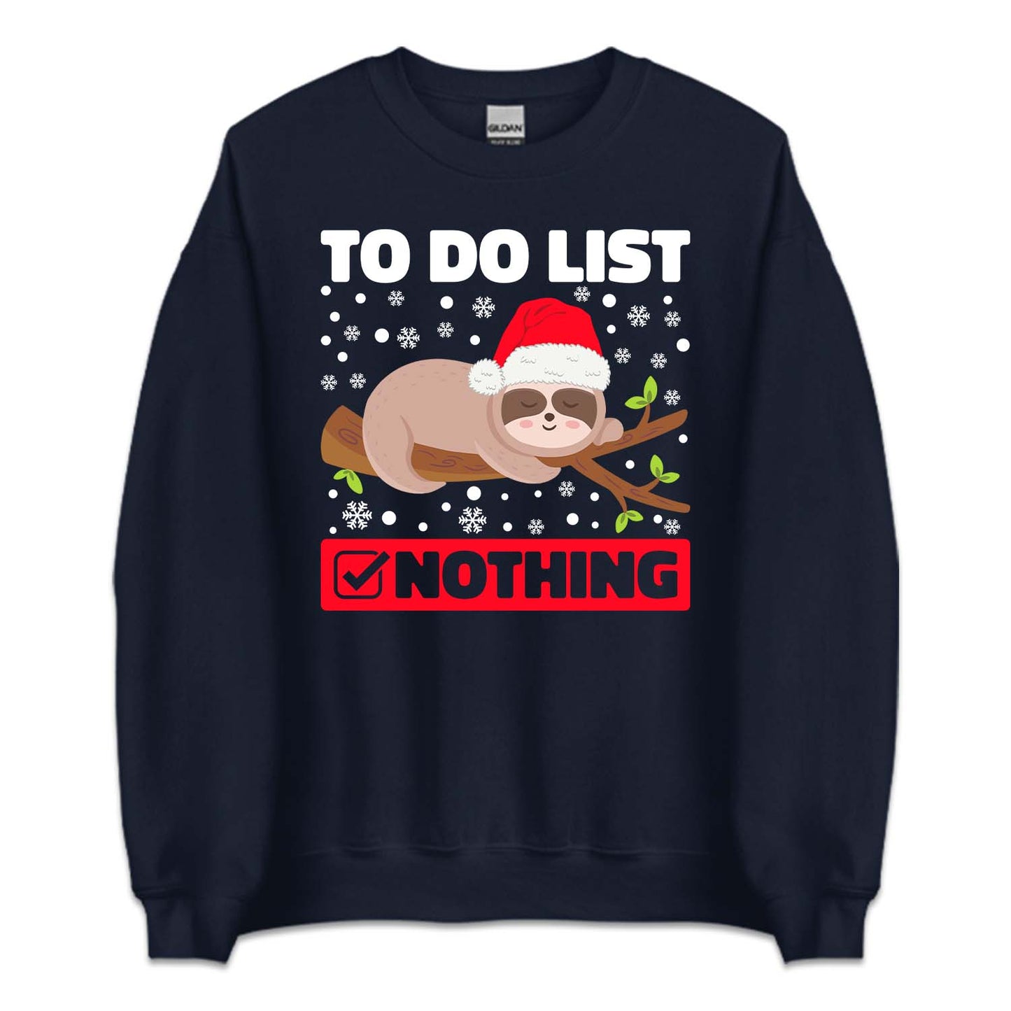 Sloth Christmas To-Do List Nothing Xmas Animal | PRODUCT CODE: STHLCHMNOGH