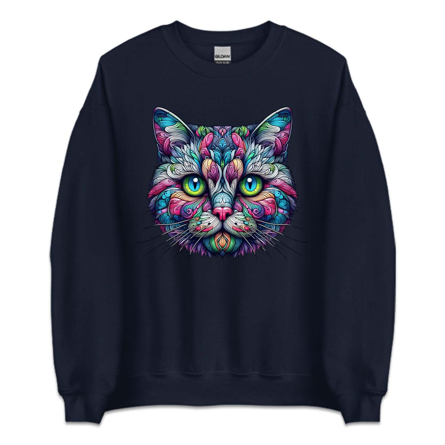Psychedelic Colorful American Shorthair Cat | PRODUCT CODE: AMRCNSHRTP