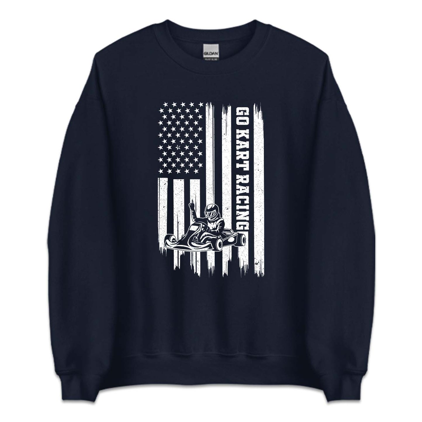 USA Flag Go Kart Racing Lover | PRODUCT CODE: GKRTAMUSFL