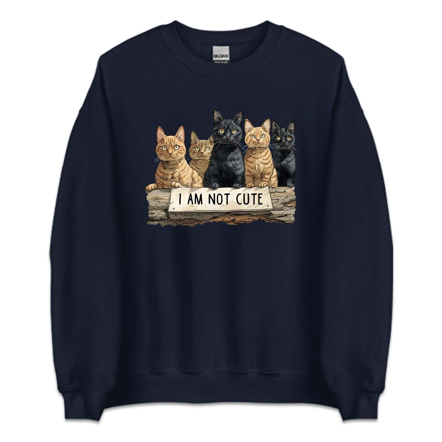 I Am Not Cute Sign Funny Five Cats | PRODUCT CODE: FVCTIMNTCG