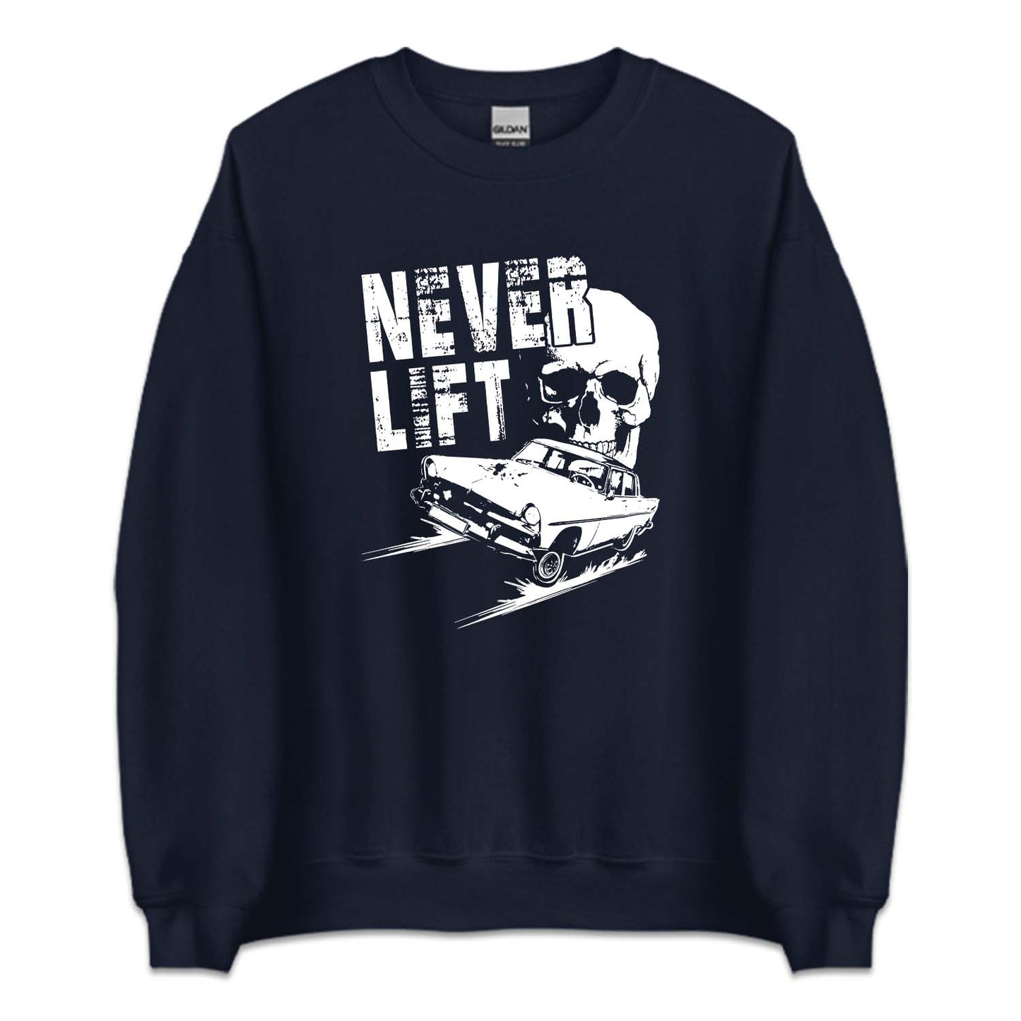Never Lift Skull Car Enthusiasts Drag Racing | PRODUCT CODE: SKLCRNVRLF