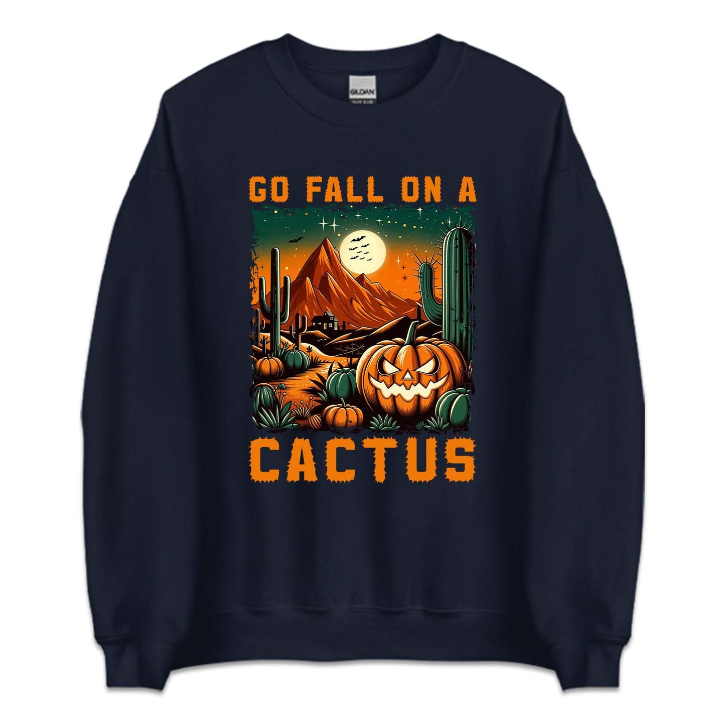 Go Fall On A Cactus Scary Pumpkin Western Halloween | PRODUCT CODE: GFLNOACTUP