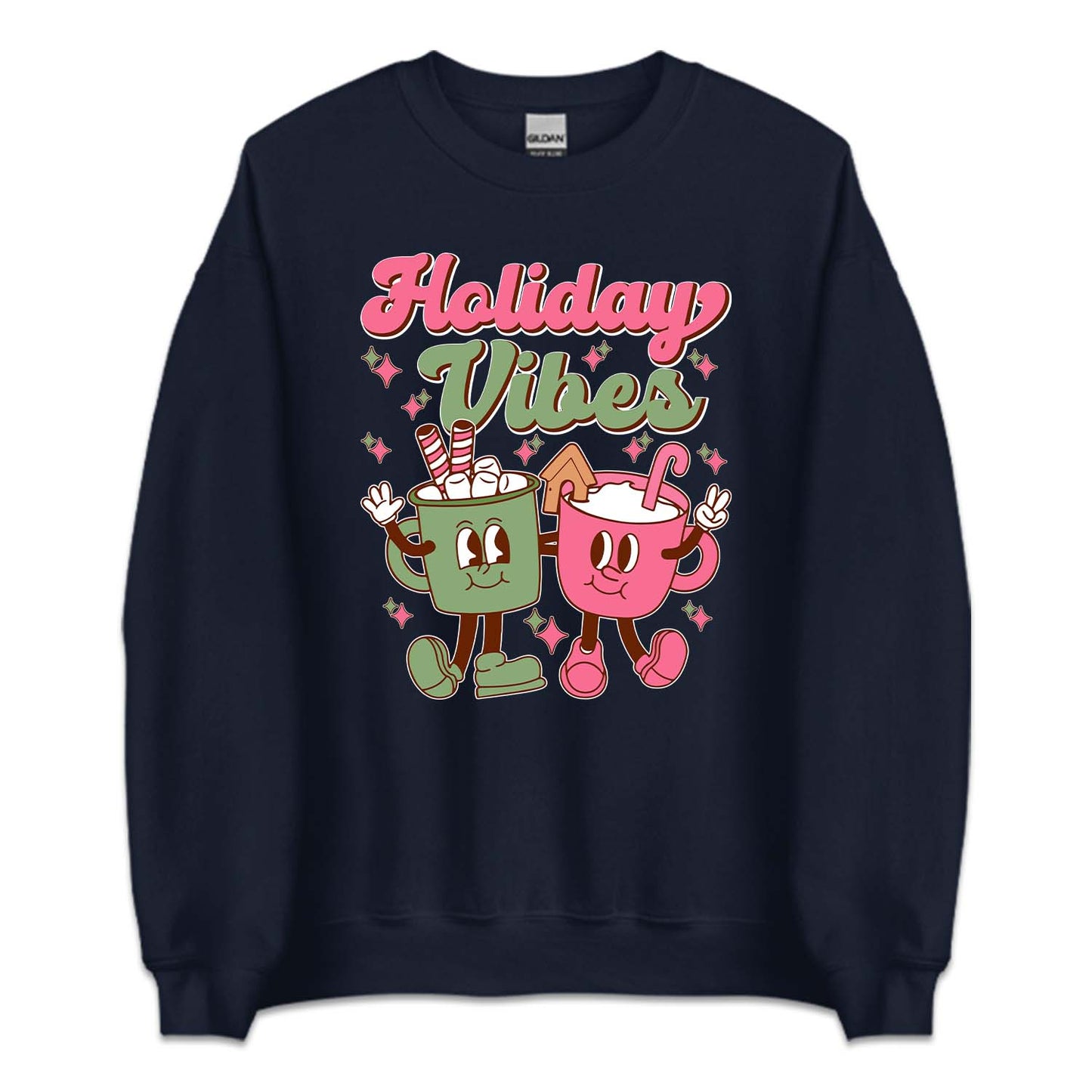 Holiday Vibes Pink Christmas Coffee Mugs Xmas | PRODUCT CODE: HLDVBSPKNCHR