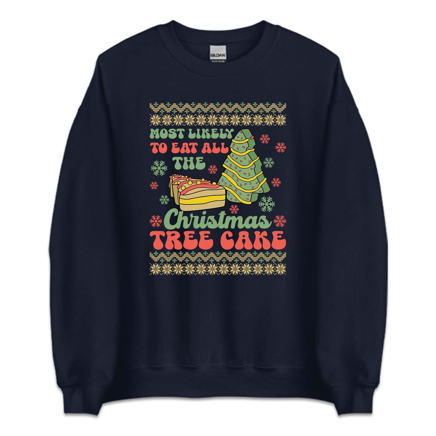 Most Likely To Eat All The Christmas Tree Cake Xmas Dessert | PRODUCT CODE: MSTLKYECHRM