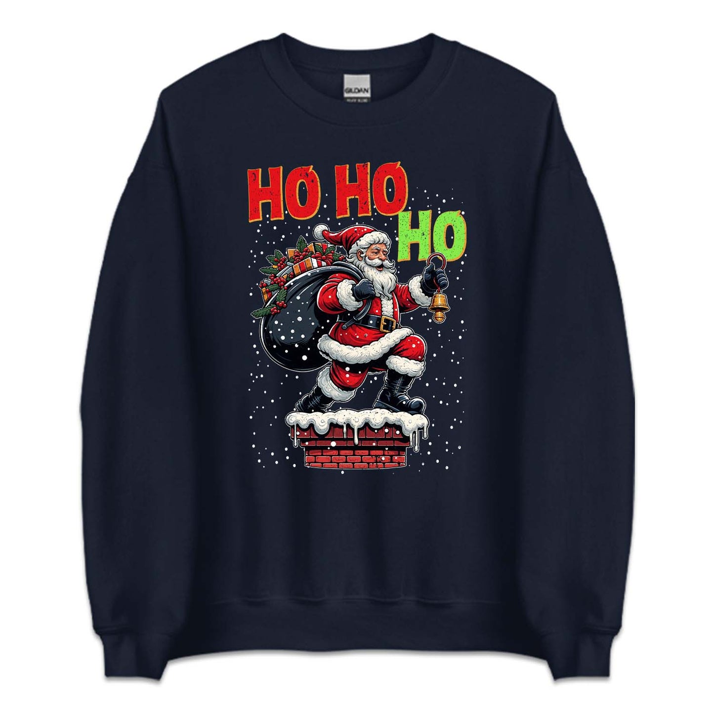 Christmas Santa Claus Snowy Rooftop HO HO HO Xmas | PRODUCT CODE: SNCLUWYRFTP