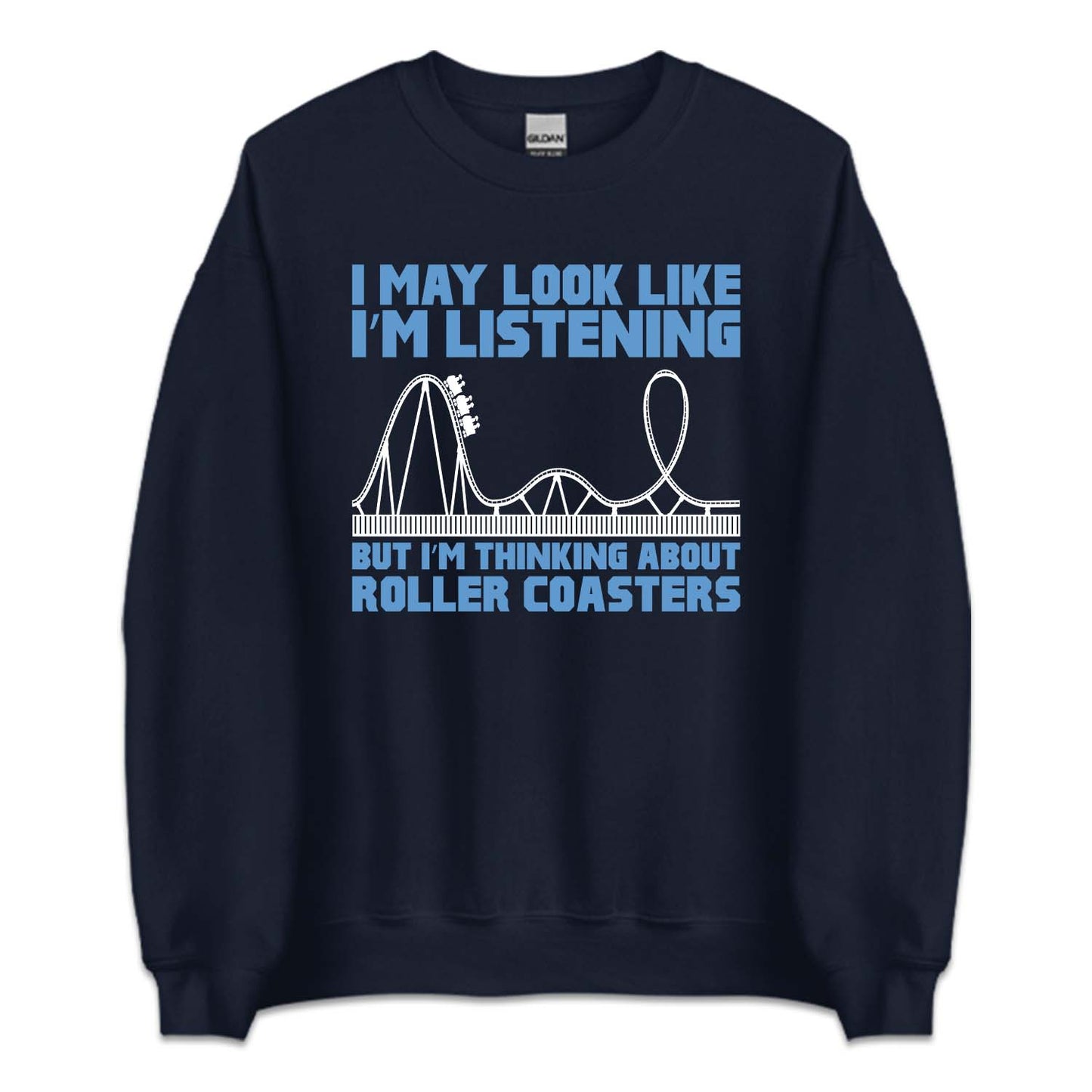 Roller Coasters I'm Thinking About Coasters Funny Quote | PRODUCT CODE: RLMTHKNGABT