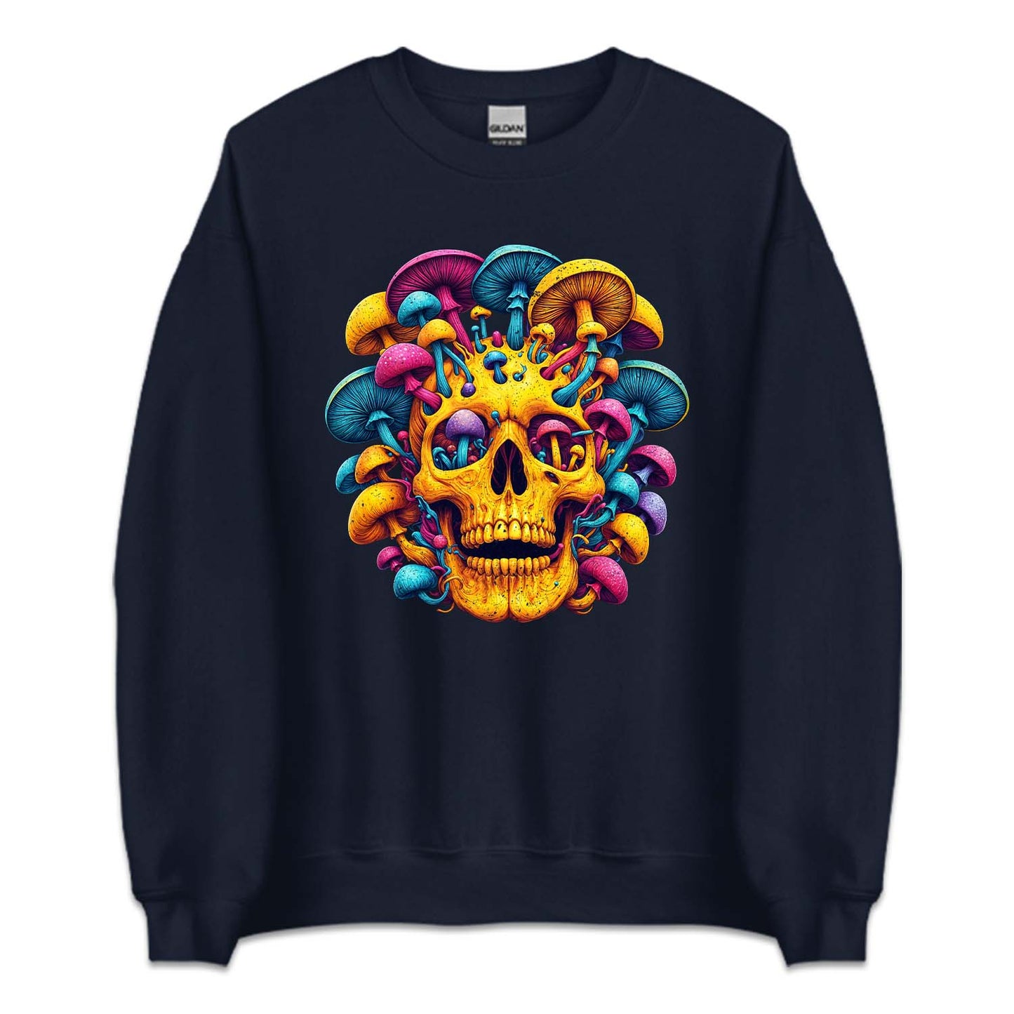 Psychedelic Skull Mushrooms Boho Hippie Art | PRODUCT CODE: MSHSKULPSYD