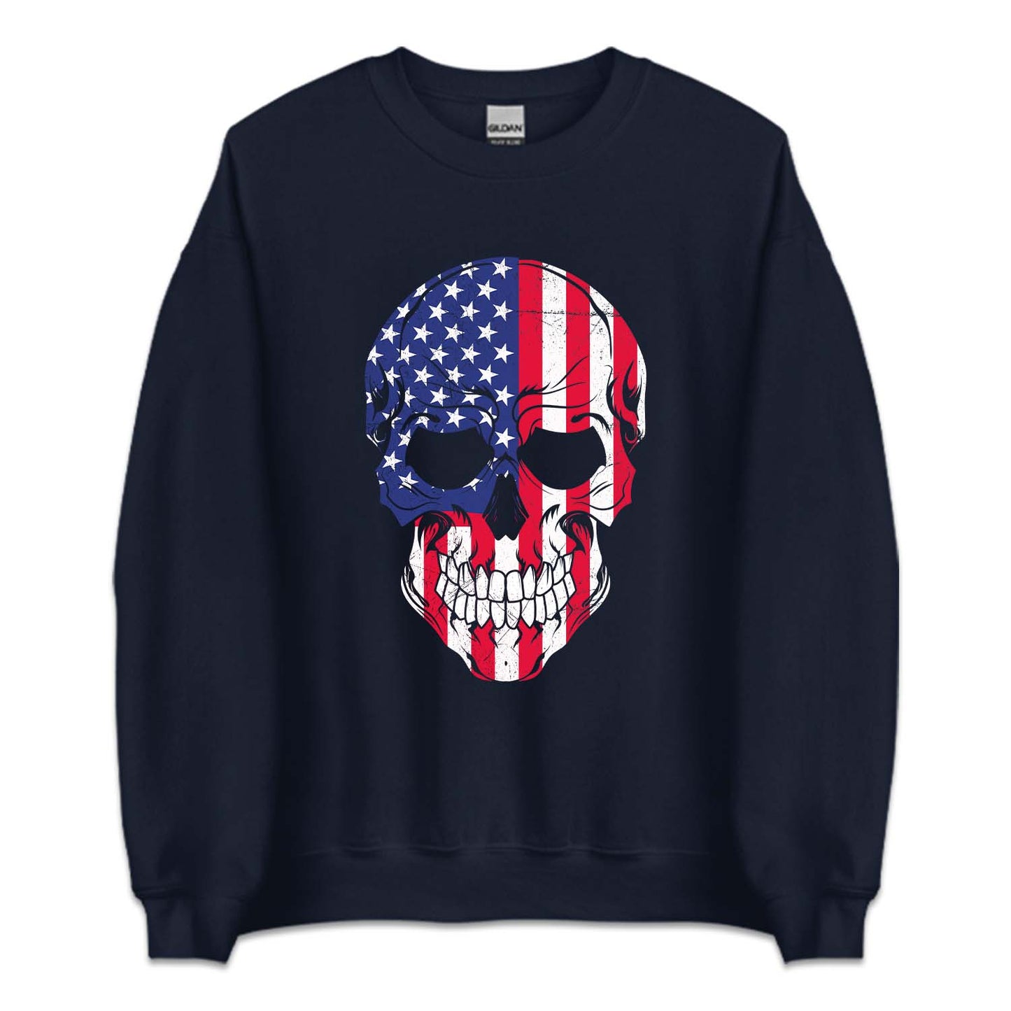 Vintage Distressed American Flag Skull | PRODUCT CODE: AMRCNFLGS