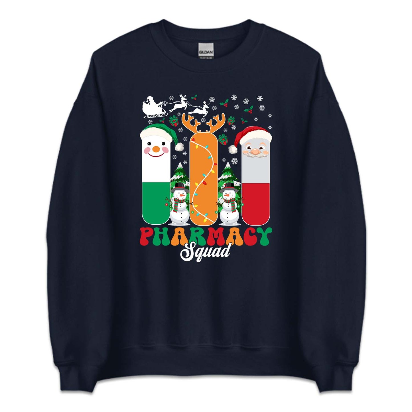 Pharmacy Pills Squad Christmas Pharmacist Xmas | PRODUCT CODE: PHRSQDUCHRM