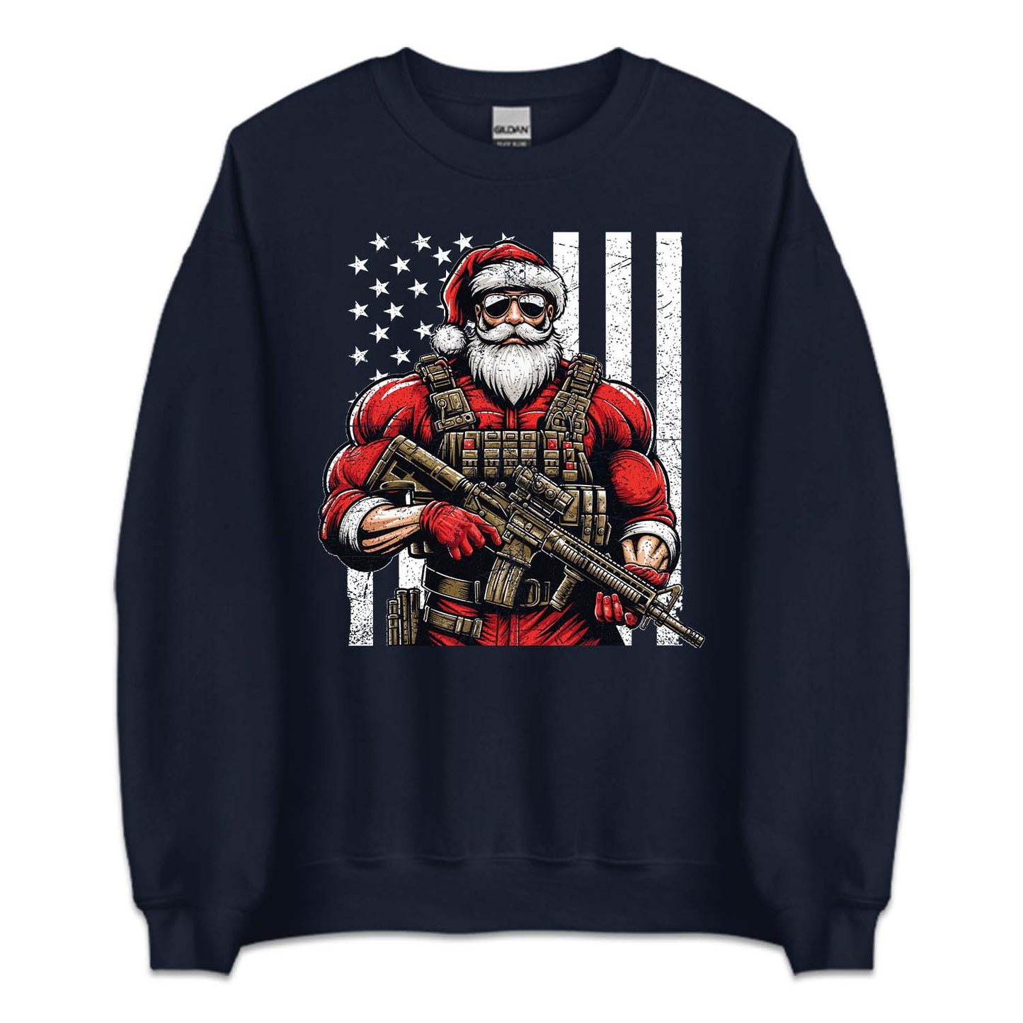 Tactical Santa Christmas Armed Santa USA Flag Xmas Special Ops | PRODUCT CODE: TCKLSNCHRMA