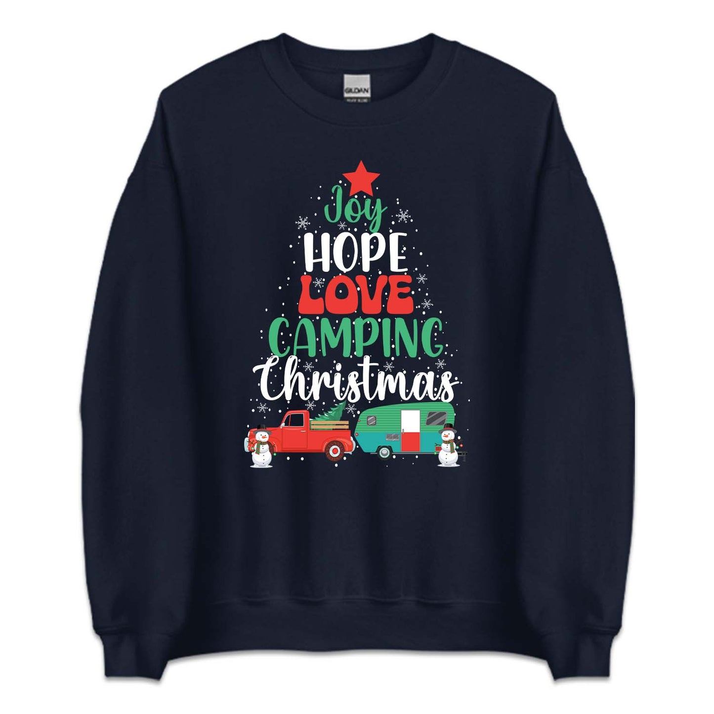 Joy Hope Love Camping Christmas Festive Xmas Camper | PRODUCT CODE: JYHPELVCMPG