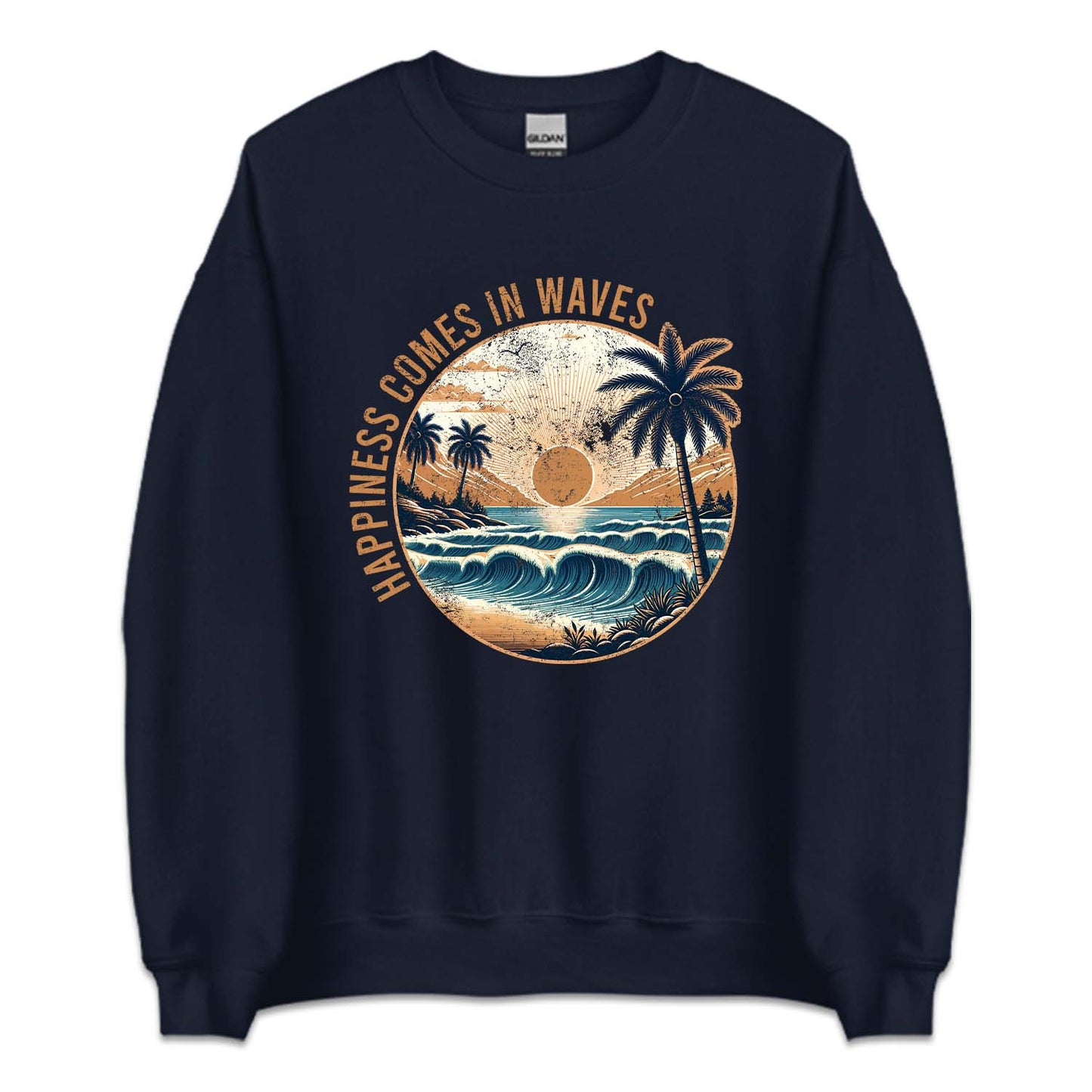 Happiness Comes In Waves Beach Vibes | PRODUCT CODE: HPANSCMIW