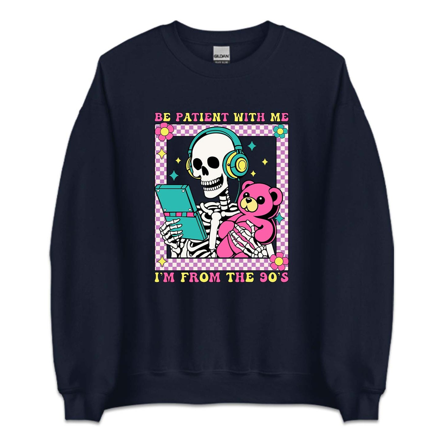 Retro Skeleton Be Patient With Me I'm From The 90's | PRODUCT CODE: BPTNSKWTN