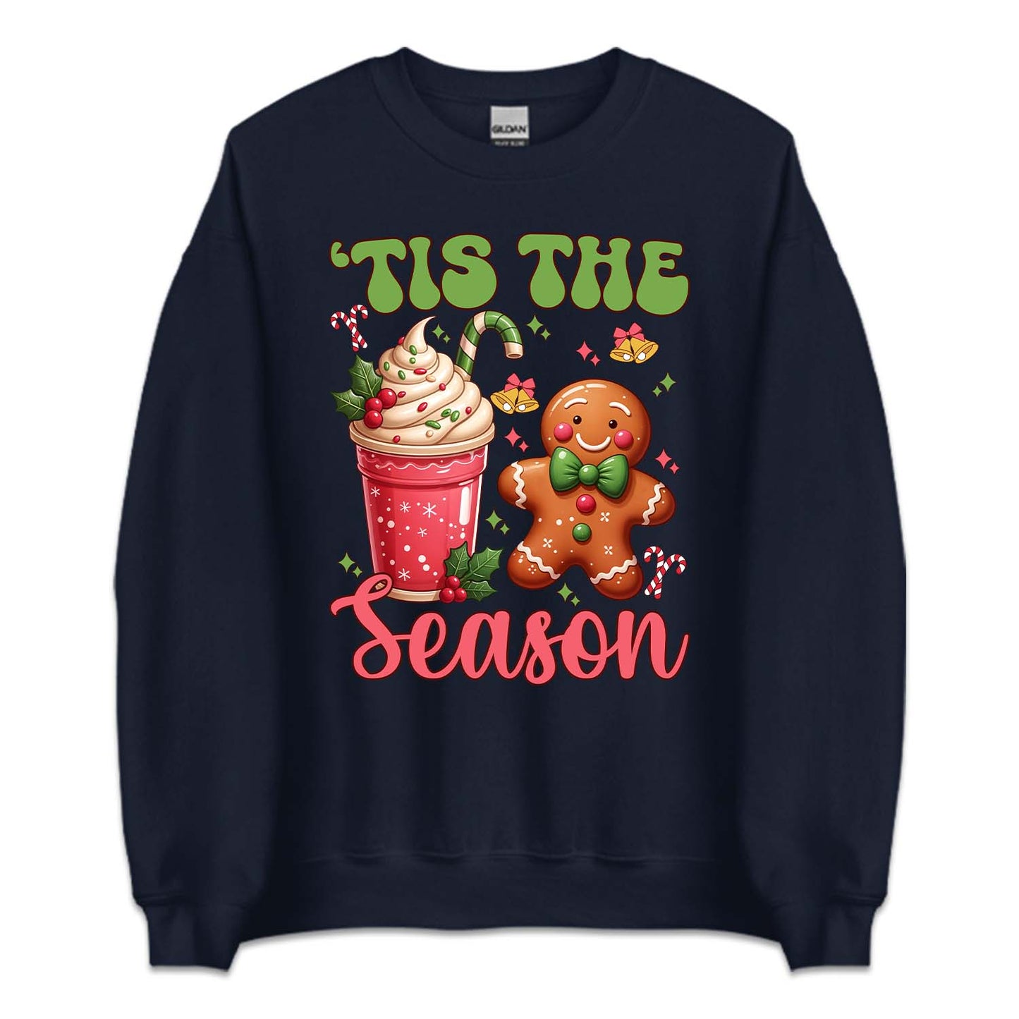 Tis The Season Pink Christmas Hot Cocoa Cup & Gingerbread Man Xmas | PRODUCT CODE: TSHEANOPKNCH