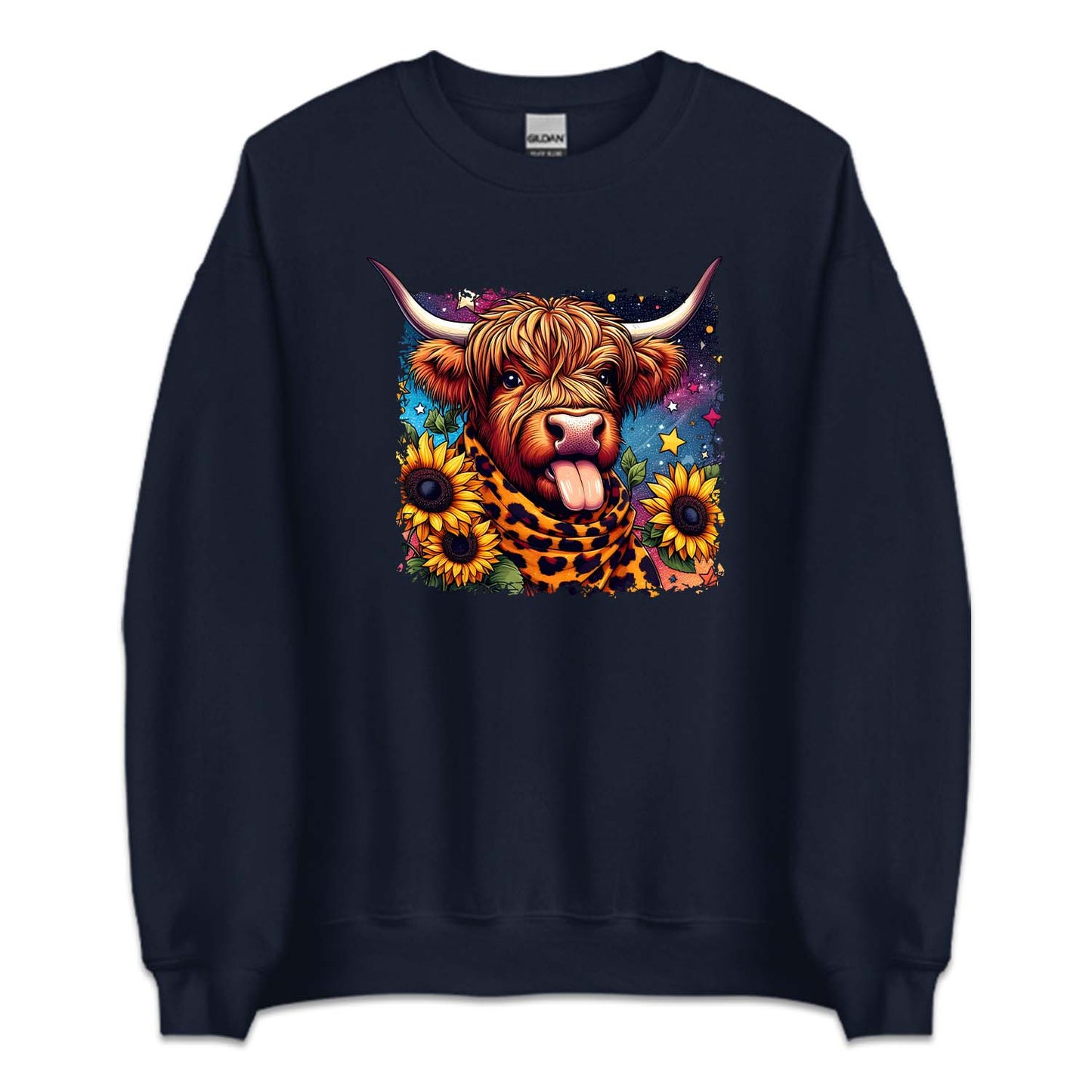 Highland Cow with Sunflowers Farm Animal | PRODUCT CODE: HGLNDACWOS