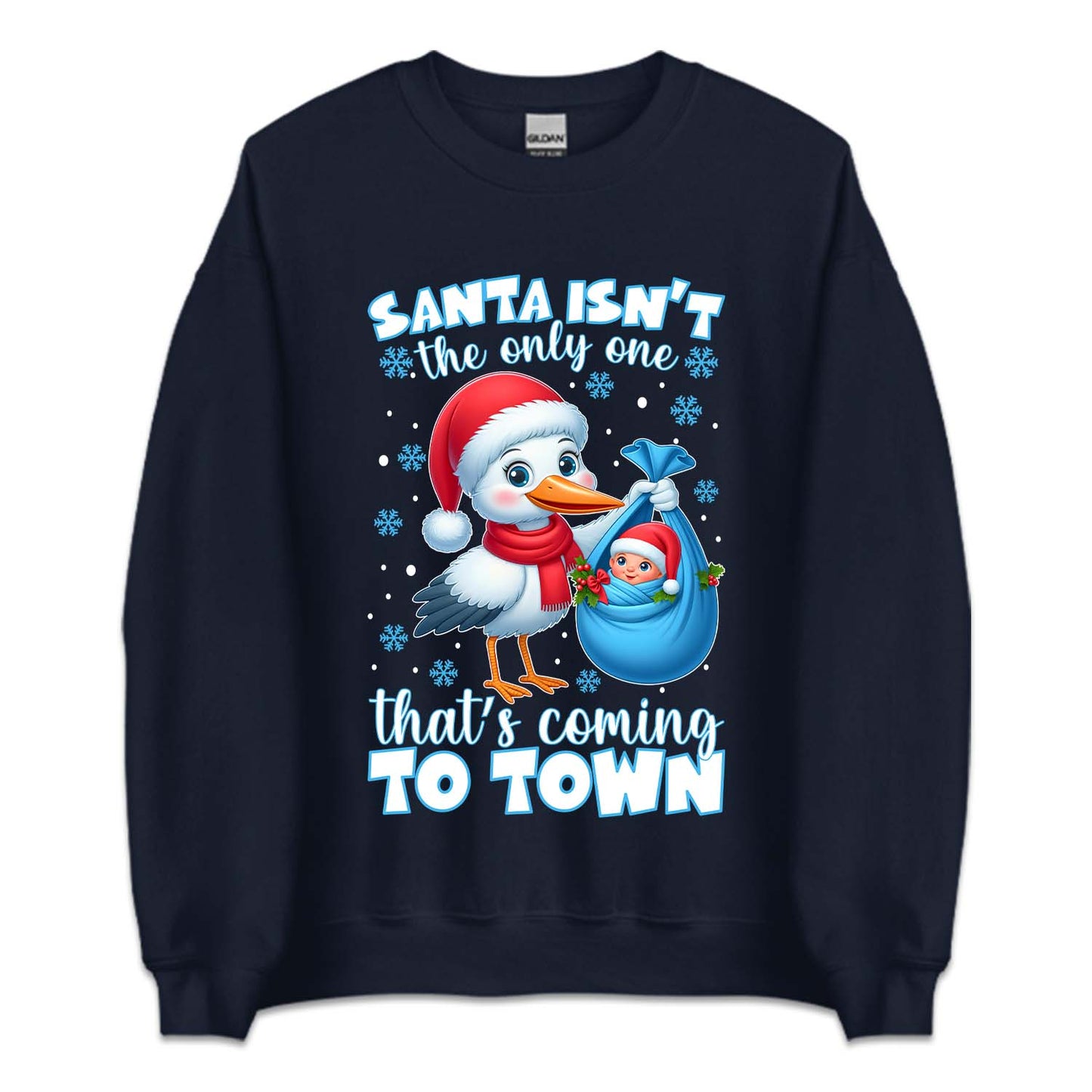 Christmas Stork and Baby Xmas Pregnancy Announcement | PRODUCT CODE: SNTBYPRGNC