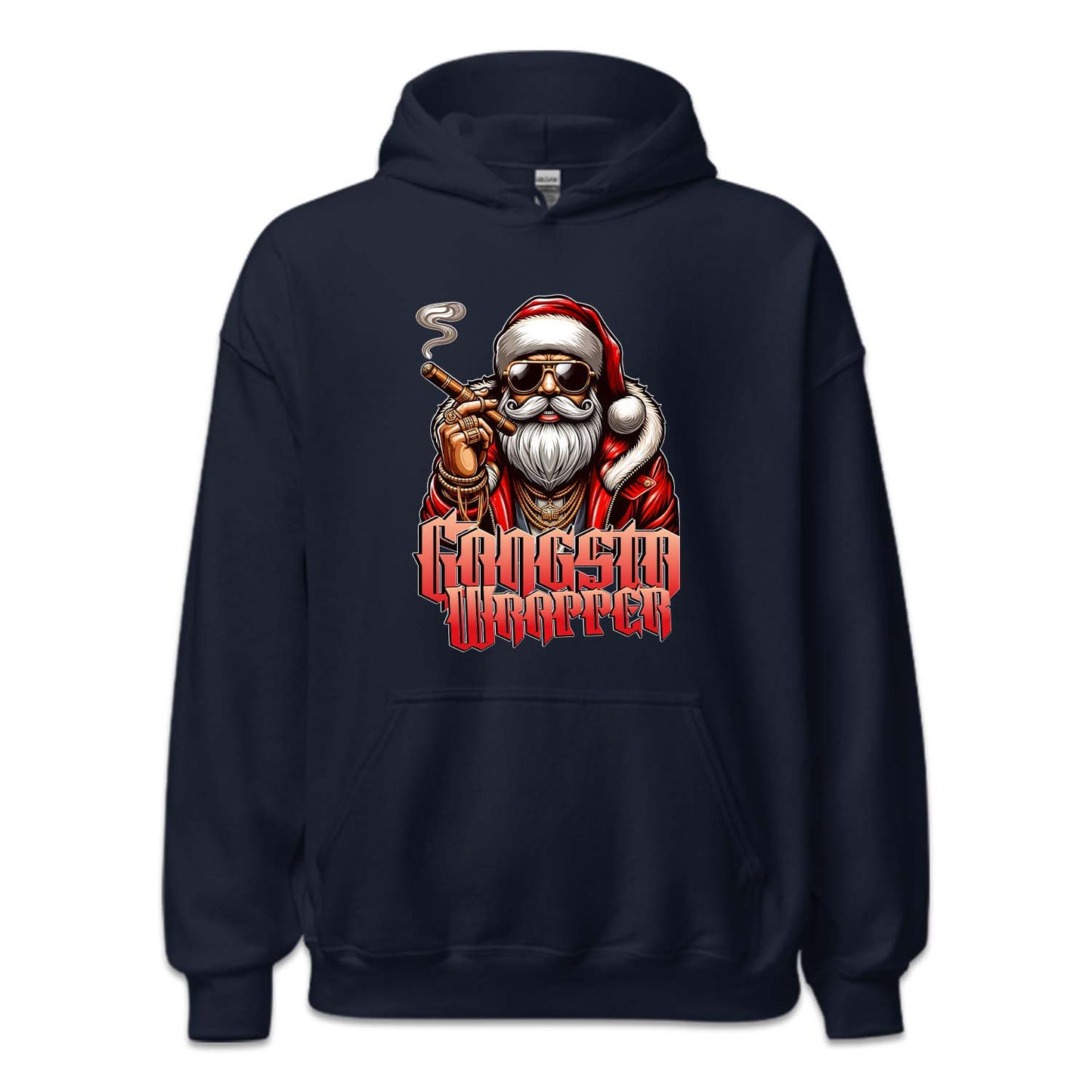 Gangsta Wrapper Christmas Santa Claus Smoking Cigar Xmas | PRODUCT CODE: GNSTWRPSMK