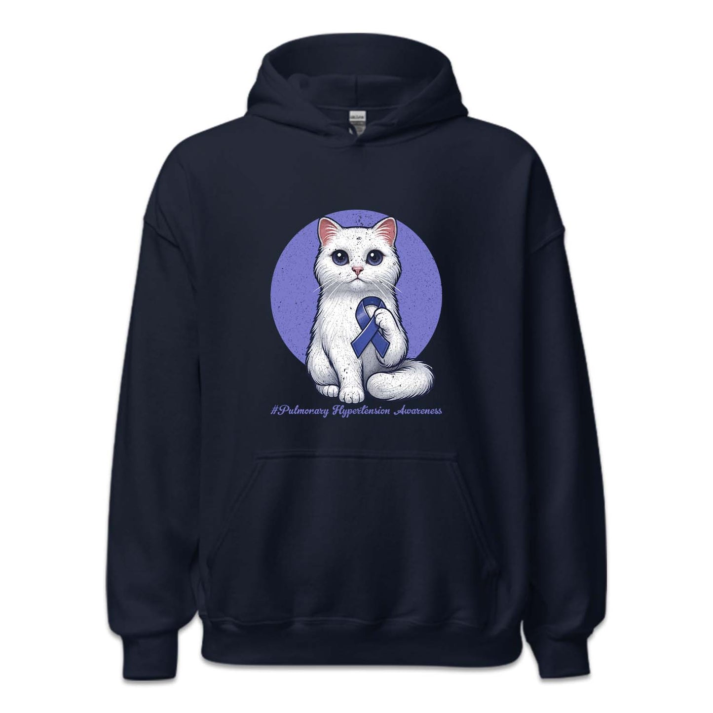 Pulmonary Hypertension Awareness Cat Holding Purple Ribbon | PRODUCT CODE: PLHPRTNSAW