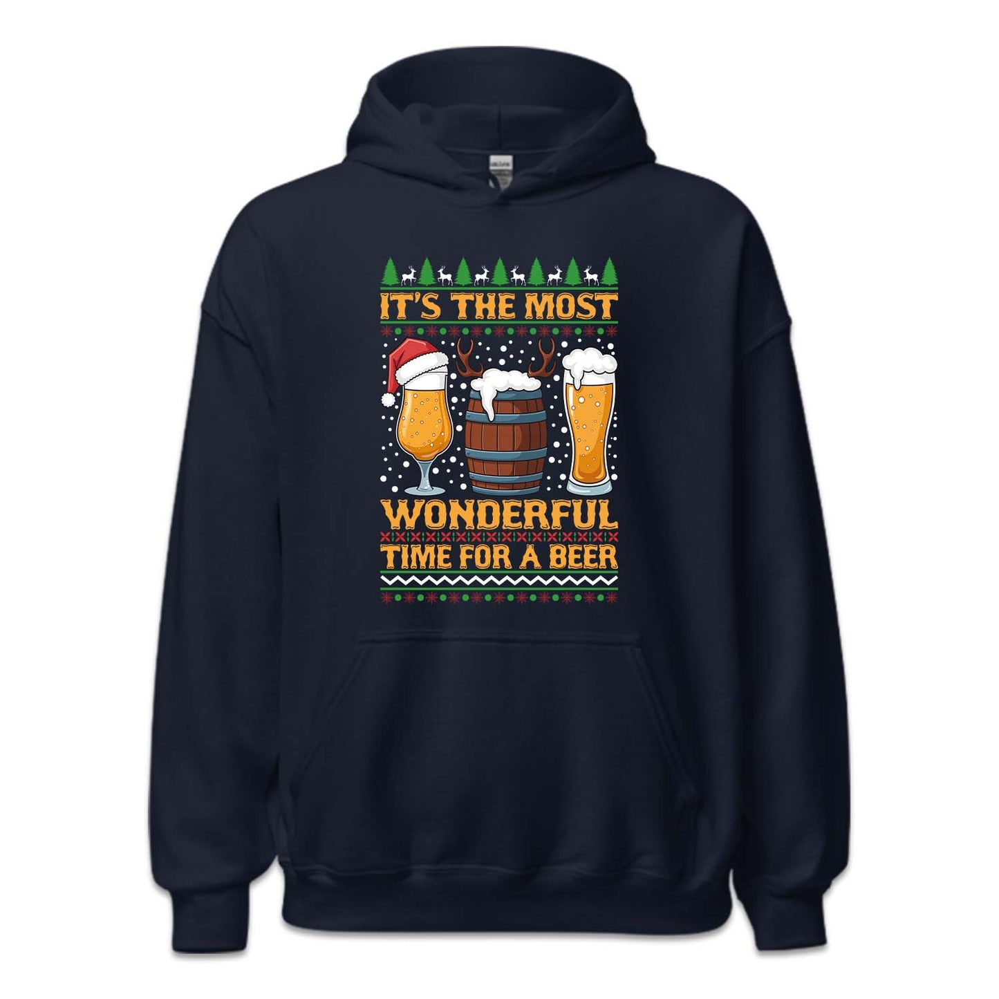 It's The Most Wonderful Time For A Beer Christmas Beer Holiday Drinking Xmas | PRODUCT CODE: TSHMOWNDCHX