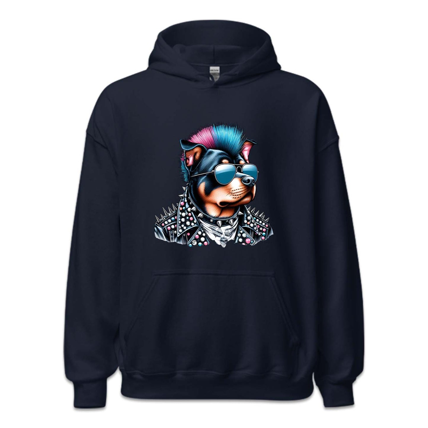 Rottweiler Dog with Sunglasses Spiky Mohawk | PRODUCT CODE: RWTLVRDGKPN
