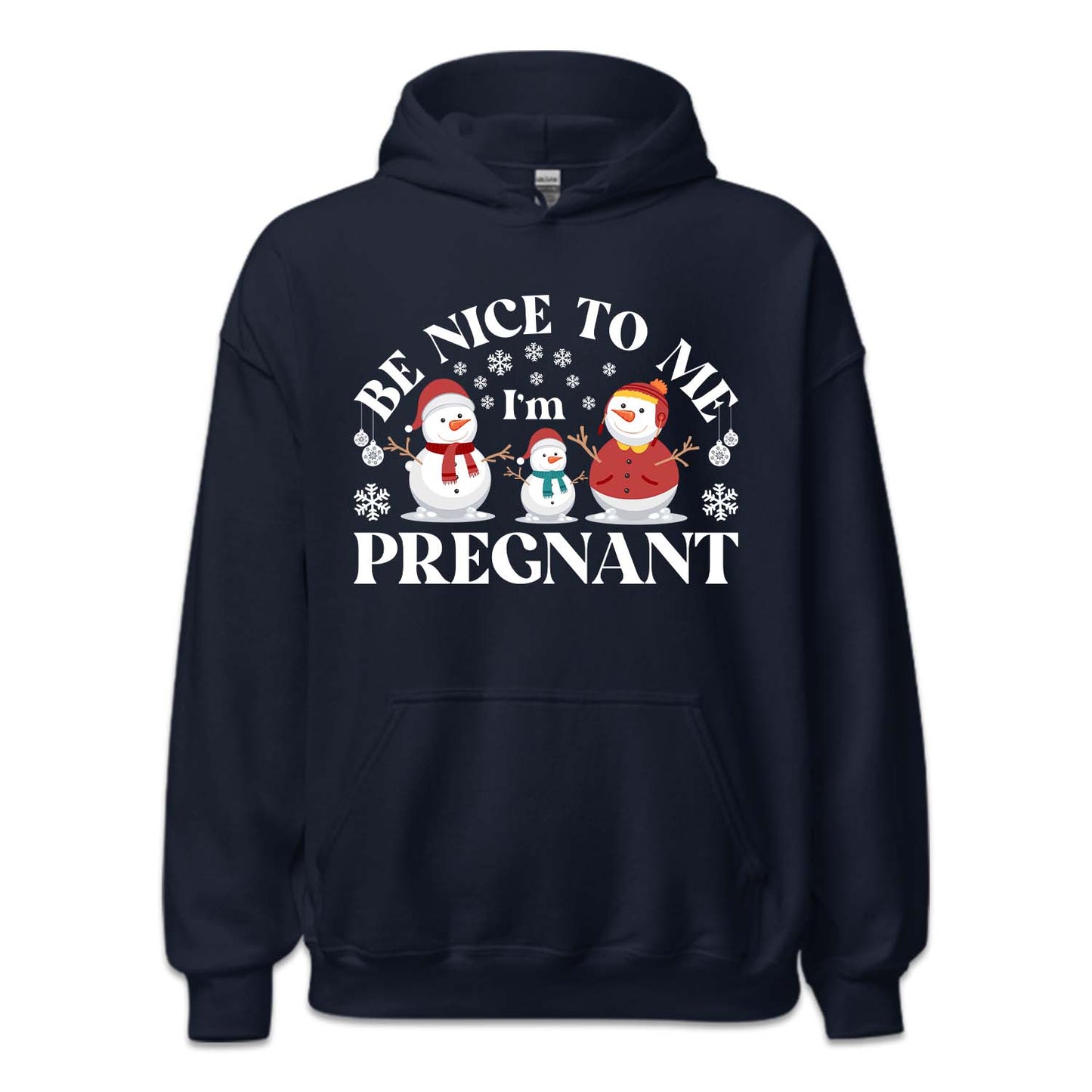 Christmas Snowman Family Be Nice To Me I'm Pregnant Xmas Pregnancy | PRODUCT CODE: BNCTMPRGCH