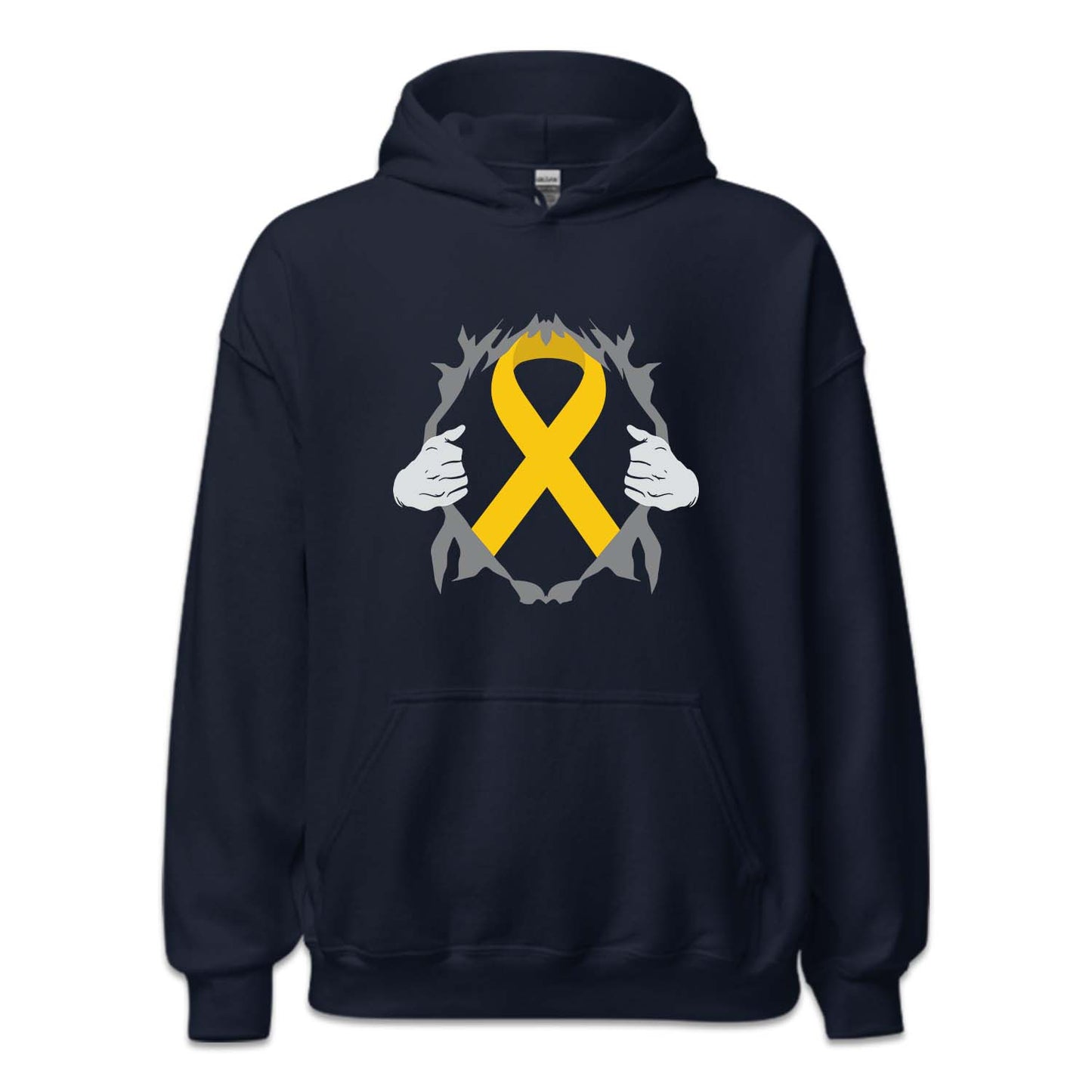 Childhood Cancer Awareness Gold Ribbon Ripped Pediatric Cancer Support | PRODUCT CODE: NSPTWGLDCH