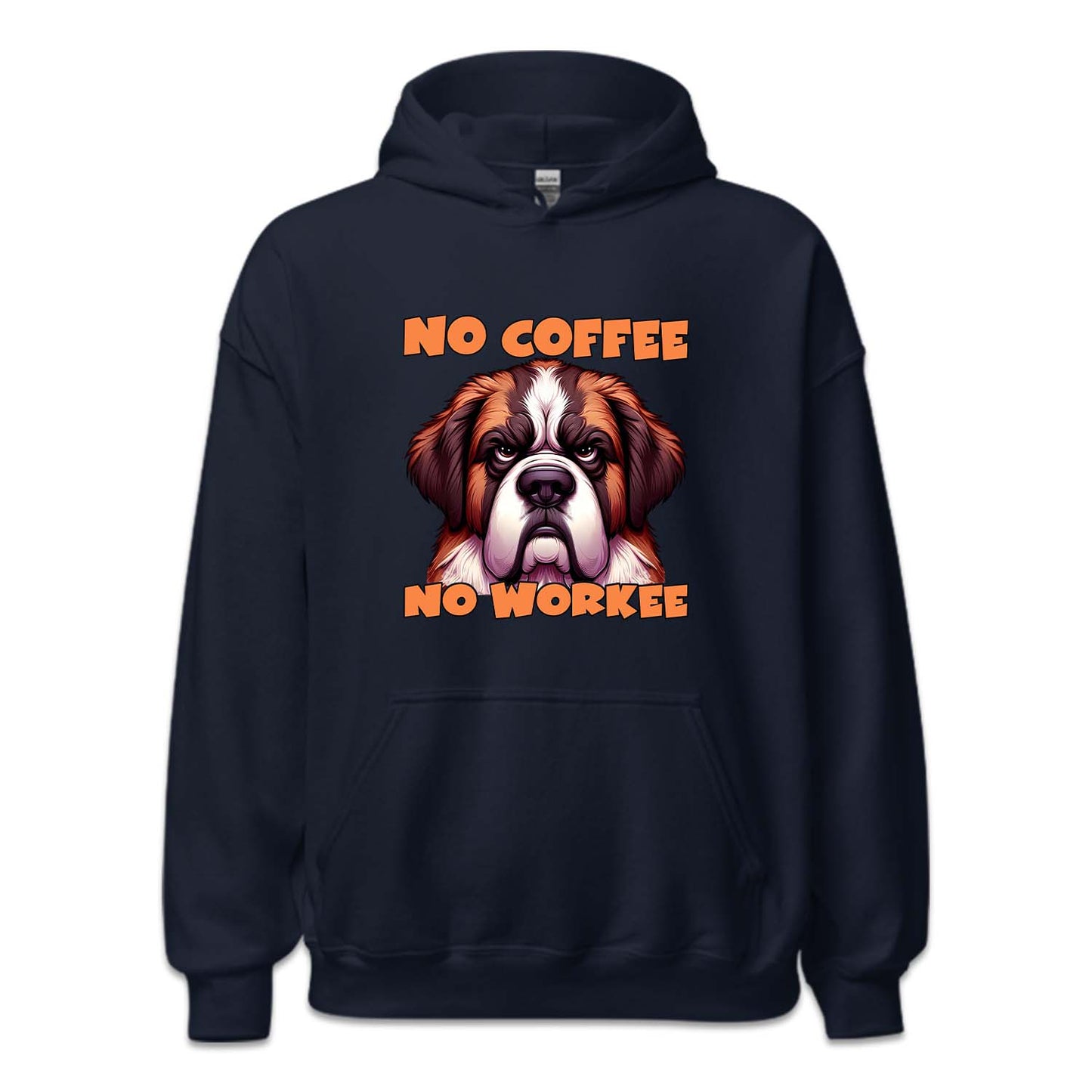 No Coffee No Workee Angry St. Bernard Dog | PRODUCT CODE: NCFEWRKANS