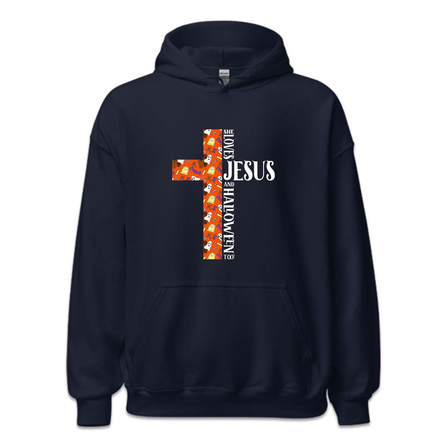 She Loves Jesus And Halloween Too Faith and Halloween | PRODUCT CODE: SHLBVJUAHW