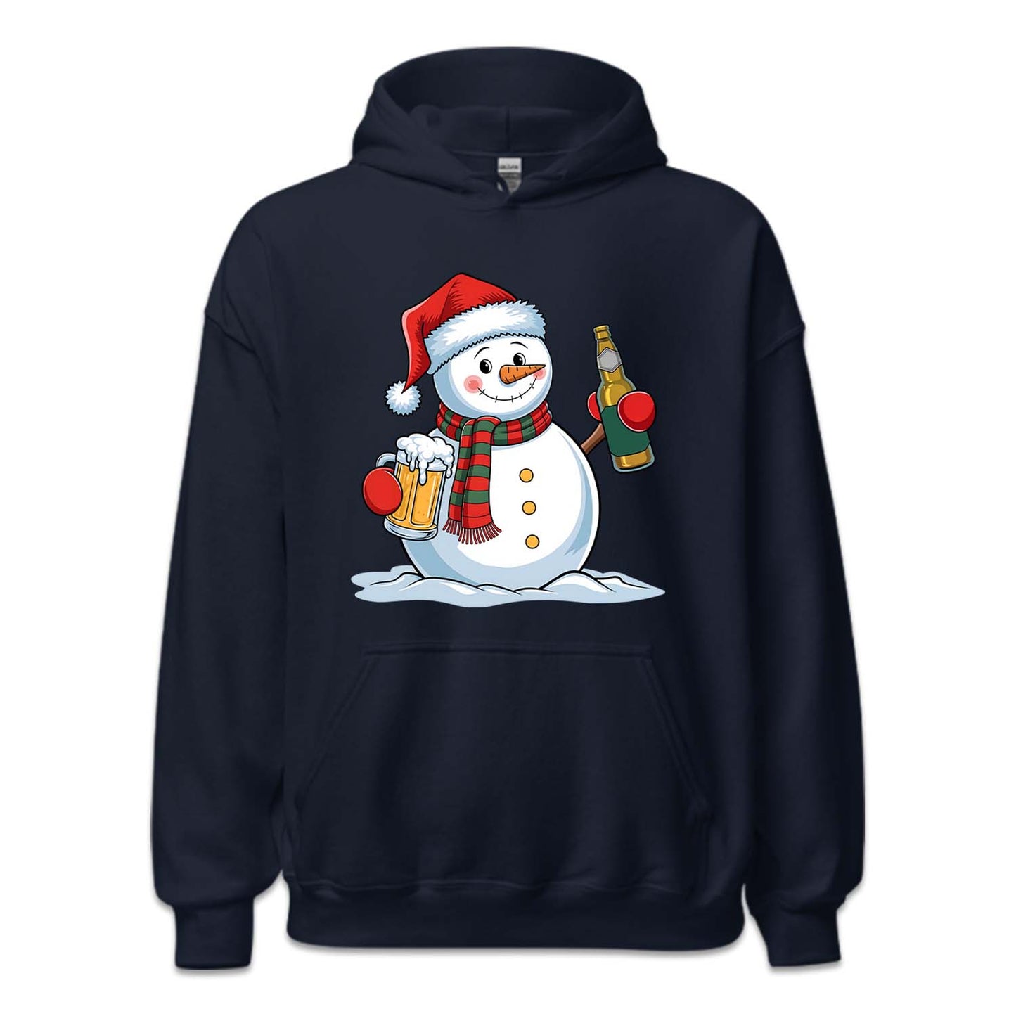 Christmas Snowman Drinking Beer Merry Beermas Xmas Frosty Beer | PRODUCT CODE: CTSNWMDRKBF