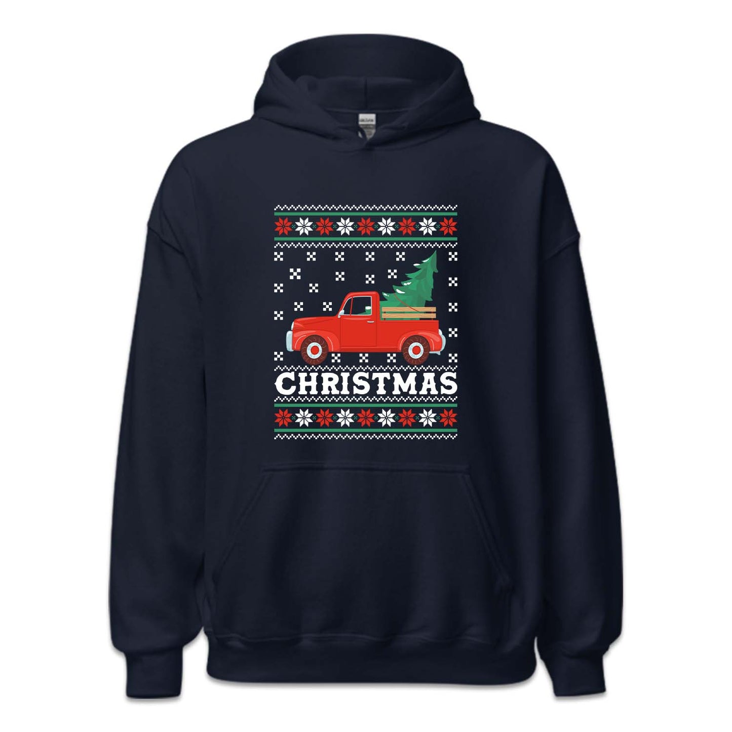 Christmas Vintage Red Truck With Tree Festive Xmas Tree Farm | PRODUCT CODE: CHTRKUCREM