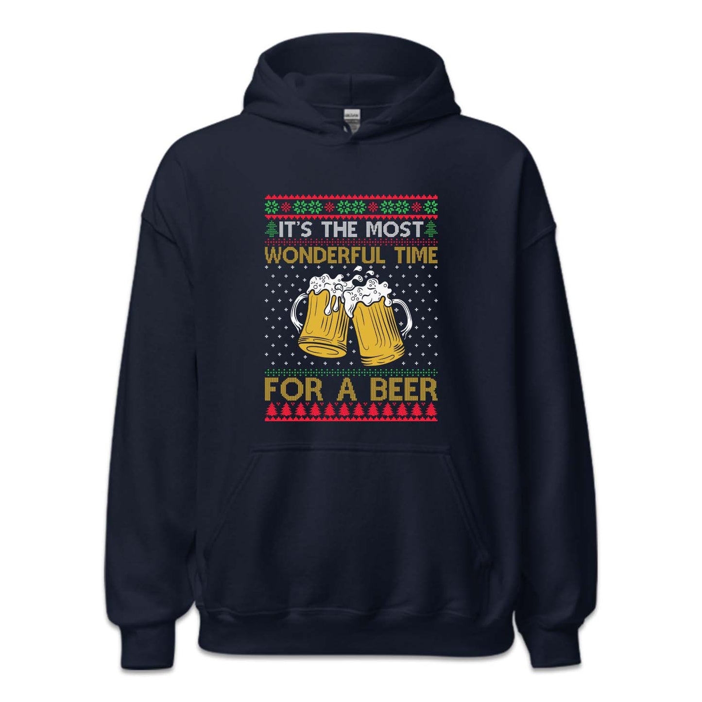 It's The Most Wonderful Time For A Beer Ugly Christmas Holiday Drinking Xmas | PRODUCT CODE: THMSTWNDMRB