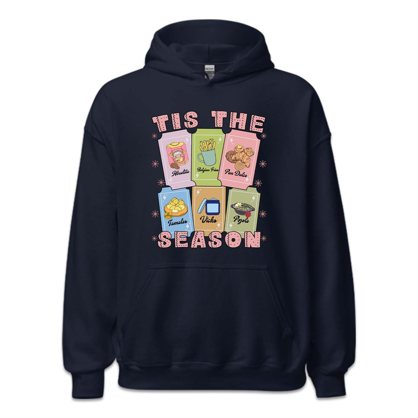 Tis The Season Mexican Christmas Festive Foods Holiday Cards Latina Xmas | PRODUCT CODE: MXNCHRMHLD