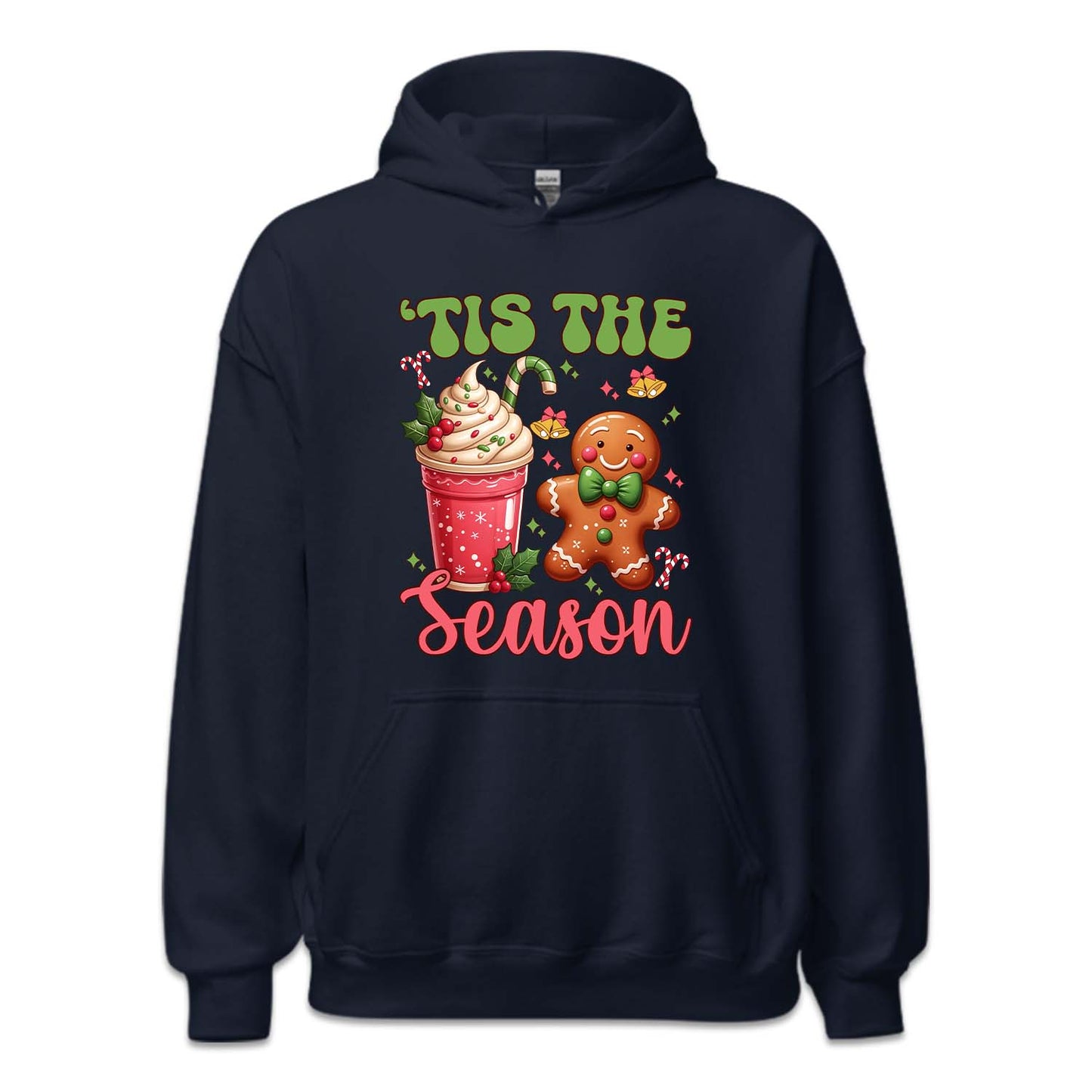 Tis The Season Pink Christmas Hot Cocoa Cup & Gingerbread Man Xmas | PRODUCT CODE: TSHEANOPKNCH