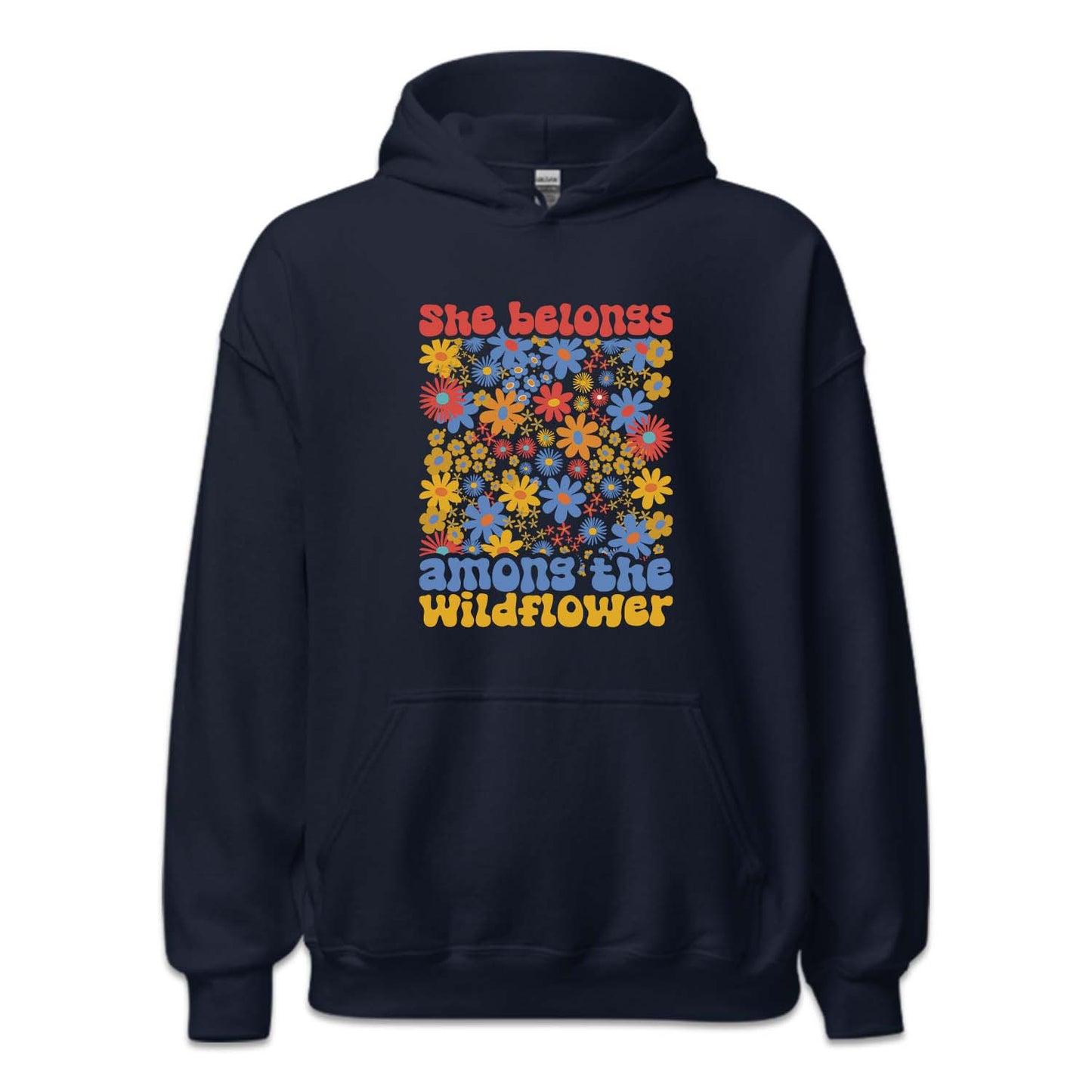 She Belongs Among The Wildflower Retro Groovy Flowers | PRODUCT CODE: SHBLGNAMWF