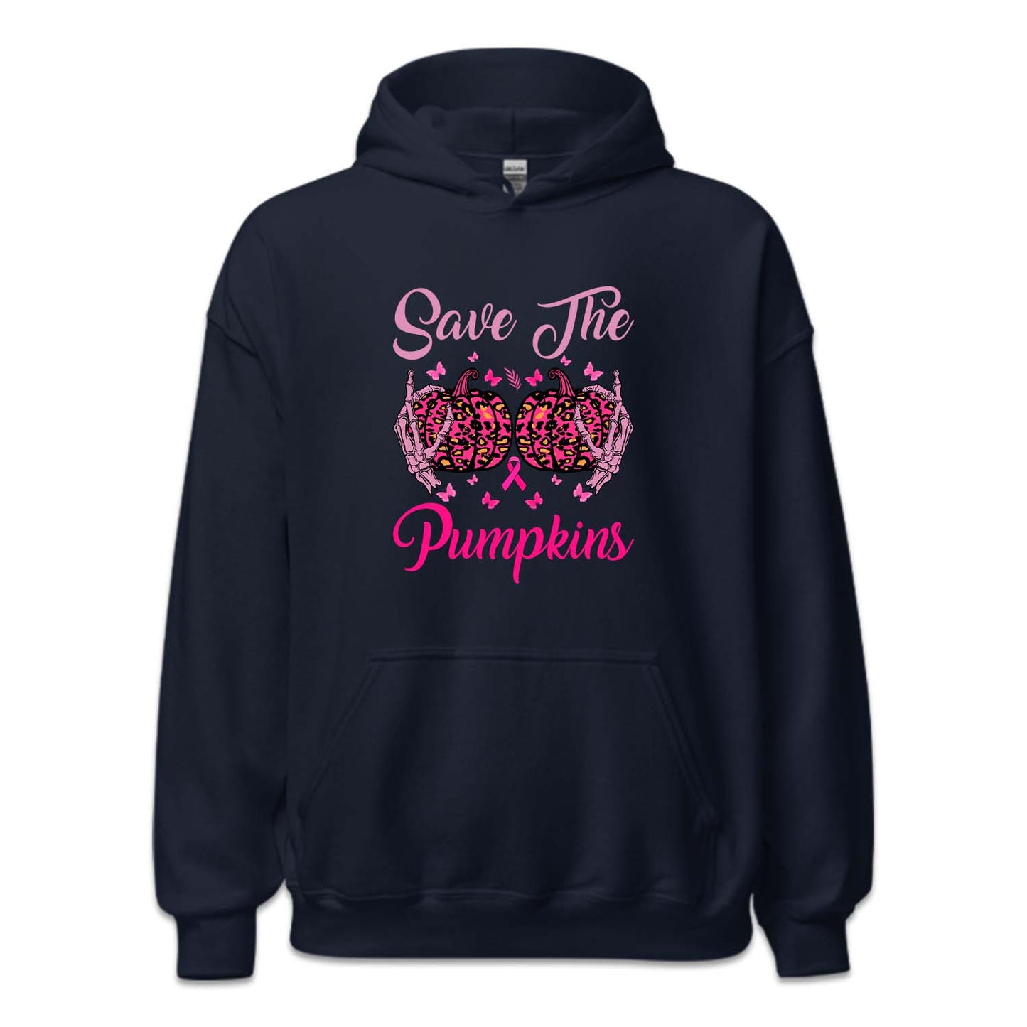 Save The Pumpkins Skeleton Hands Halloween Breast Cancer | PRODUCT CODE: SAHEPKMBRS