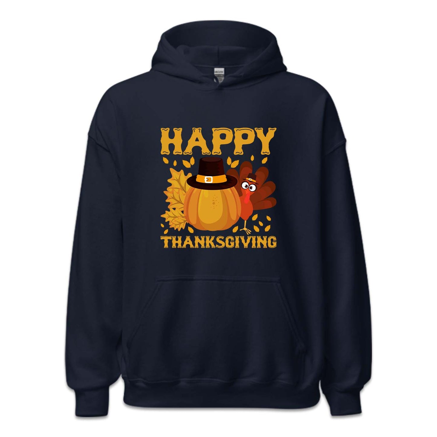 Happy Thanksgiving Pilgrim Pumpkin and Turkey Autumn Holiday | PRODUCT CODE: HPYTHNKPUK