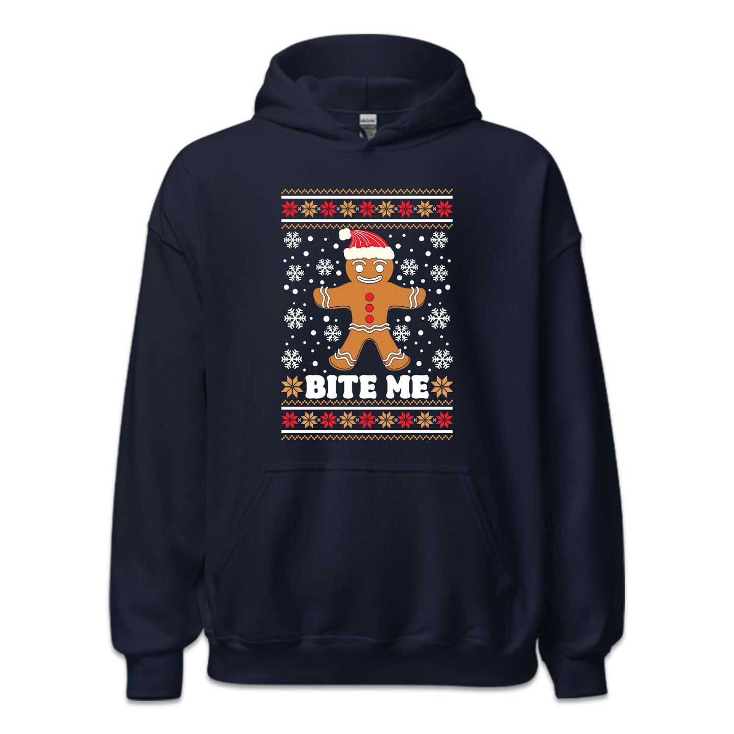 Bite Me Gingerbread Christmas Funny Holiday Cookie Xmas | PRODUCT CODE: BTMGNRBDCHM