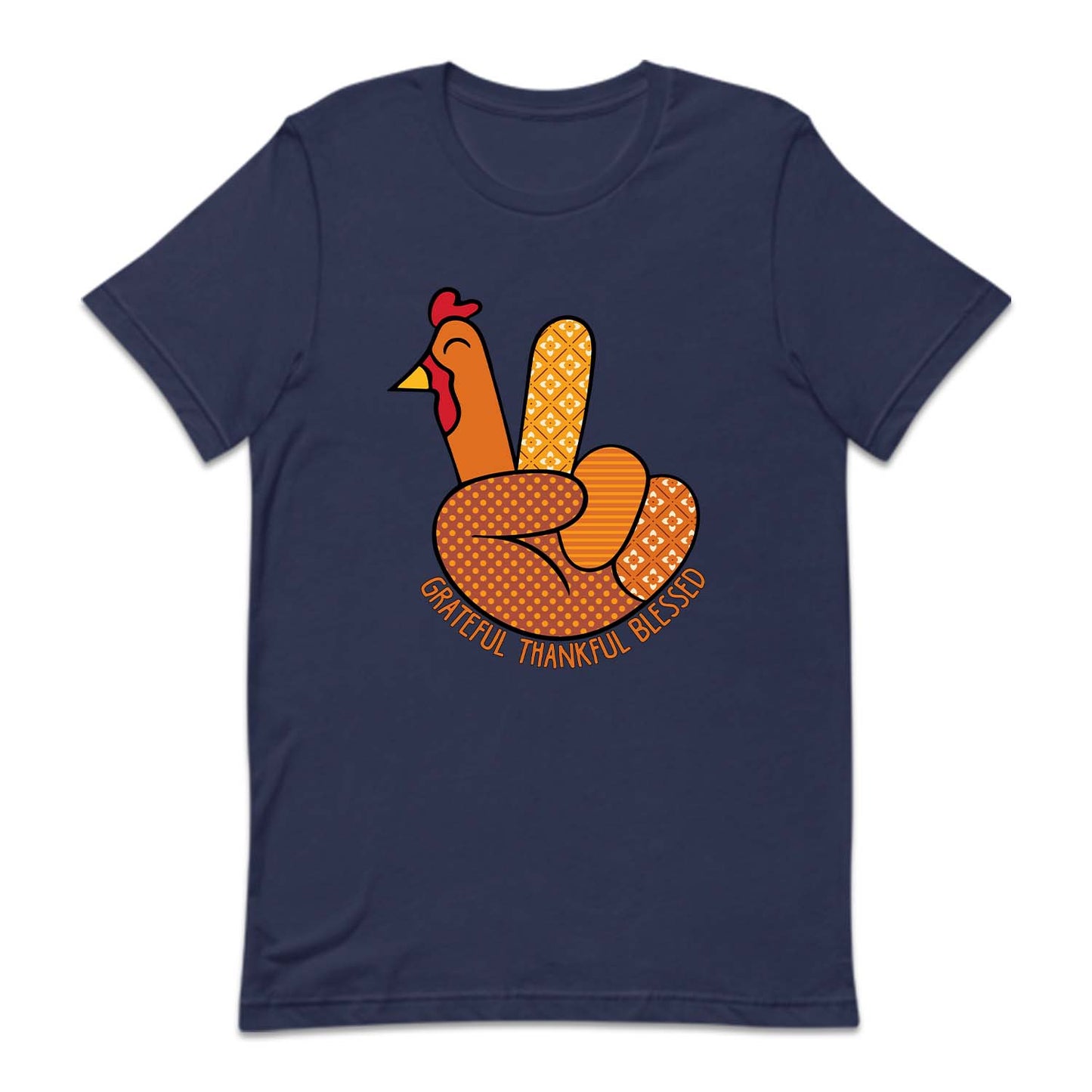 Thanksgiving Turkey Peace Sign Grateful Thankful Blessed | PRODUCT CODE: GRFTHNKBLSP