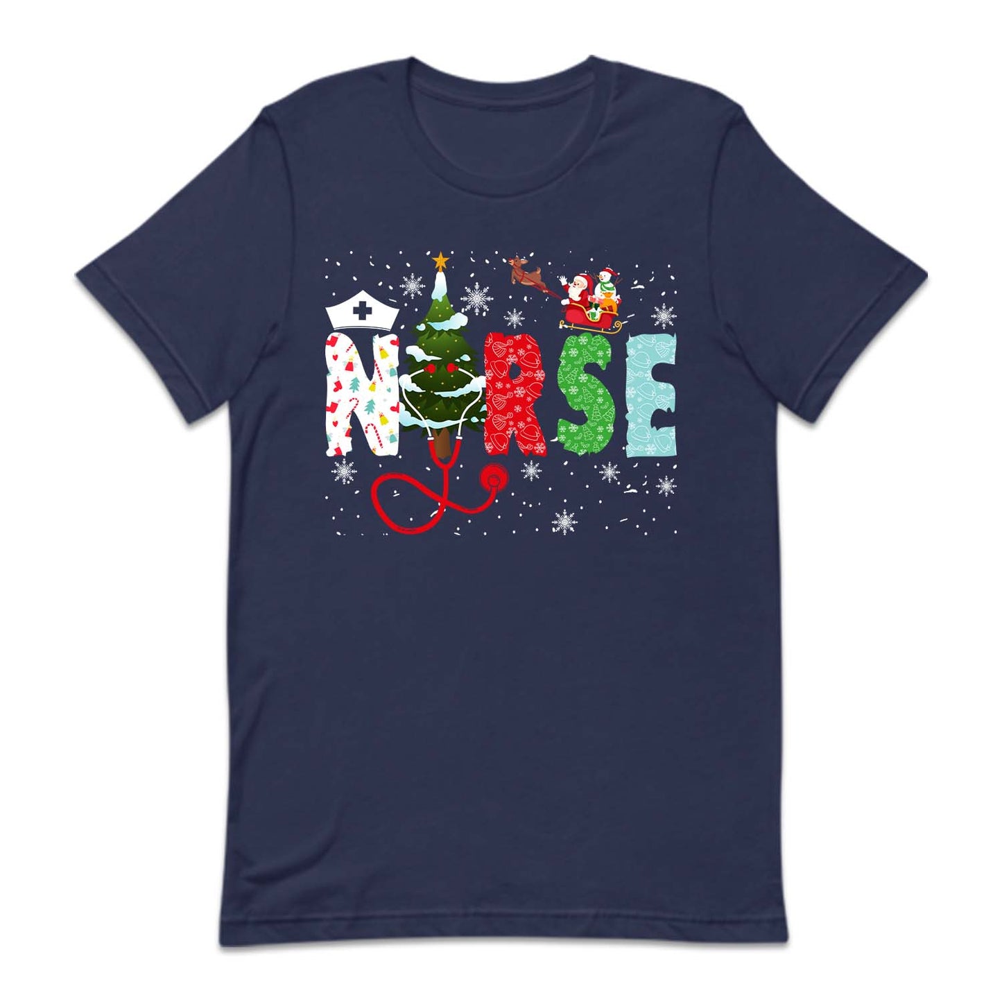 Festive Nurse Christmas Stethoscope & Santa Sleigh Xmas | PRODUCT CODE: FSTVENRUCHM