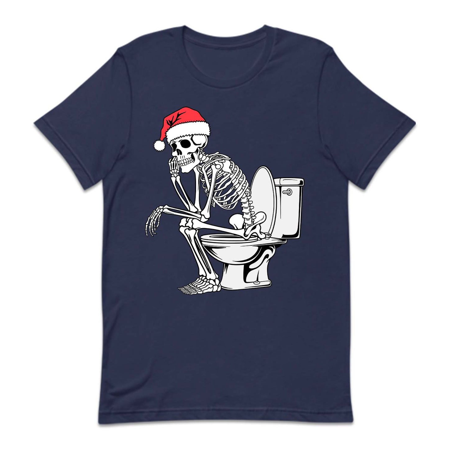 Christmas Skeleton on Toilet Dark Humor Sarcastic Xmas | PRODUCT CODE: SKLTCHRMOLW