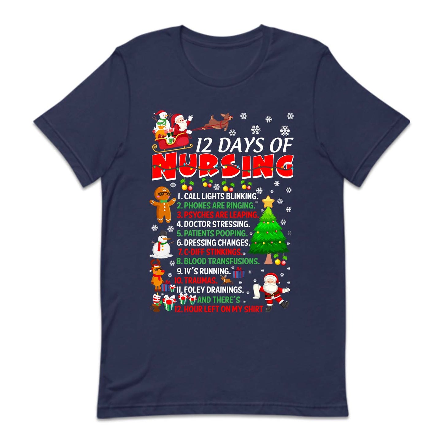 12 Days Of Nursing Christmas Festive Xmas Nurse | PRODUCT CODE: TWLDYSFNRGC